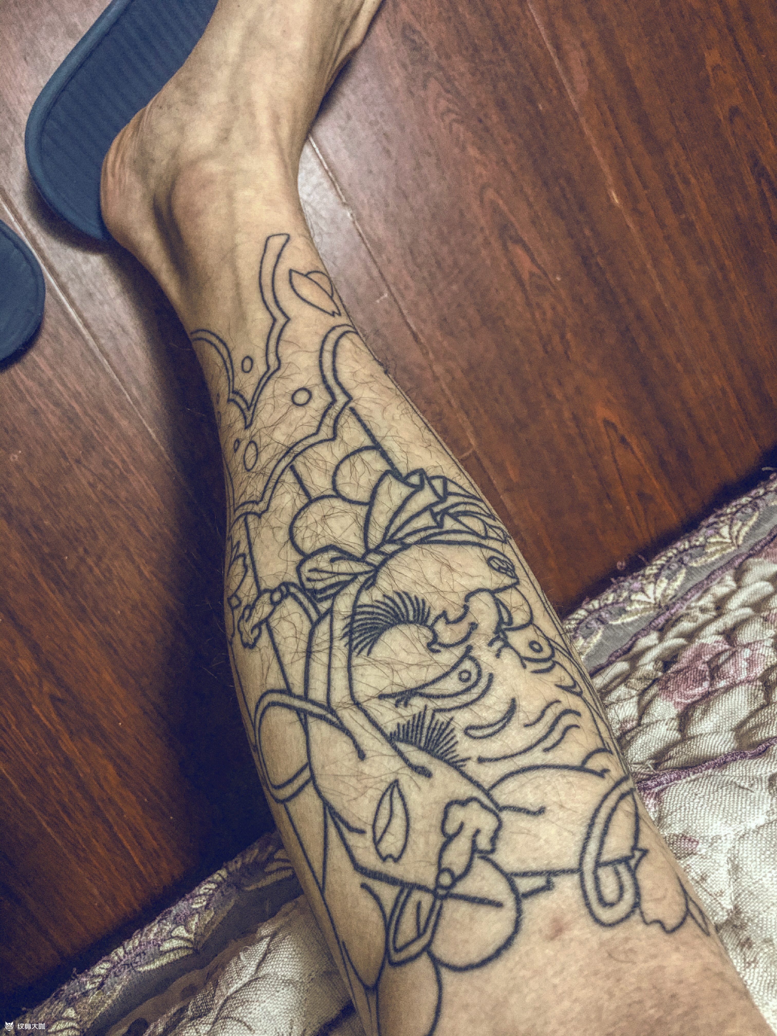8000包小腿 线条刚恢复好 _纹身吧社区 - 纹身大咖