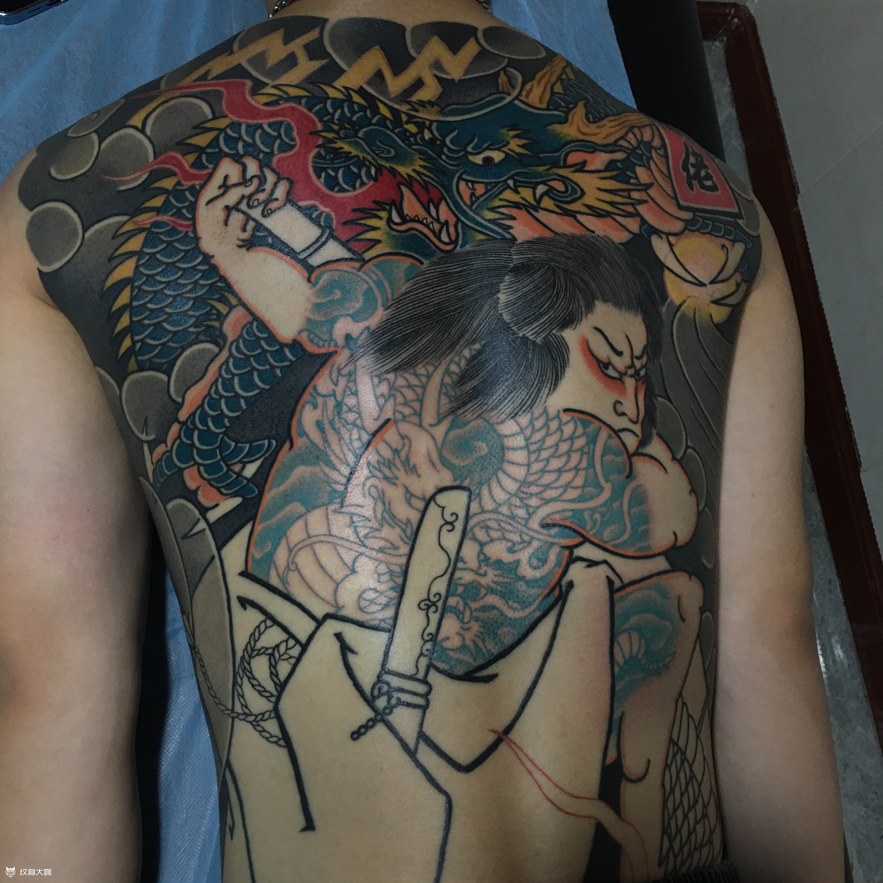 《九纹龙史进》by刺佬_纹身图案手稿图片_小刺佬的纹身作品集