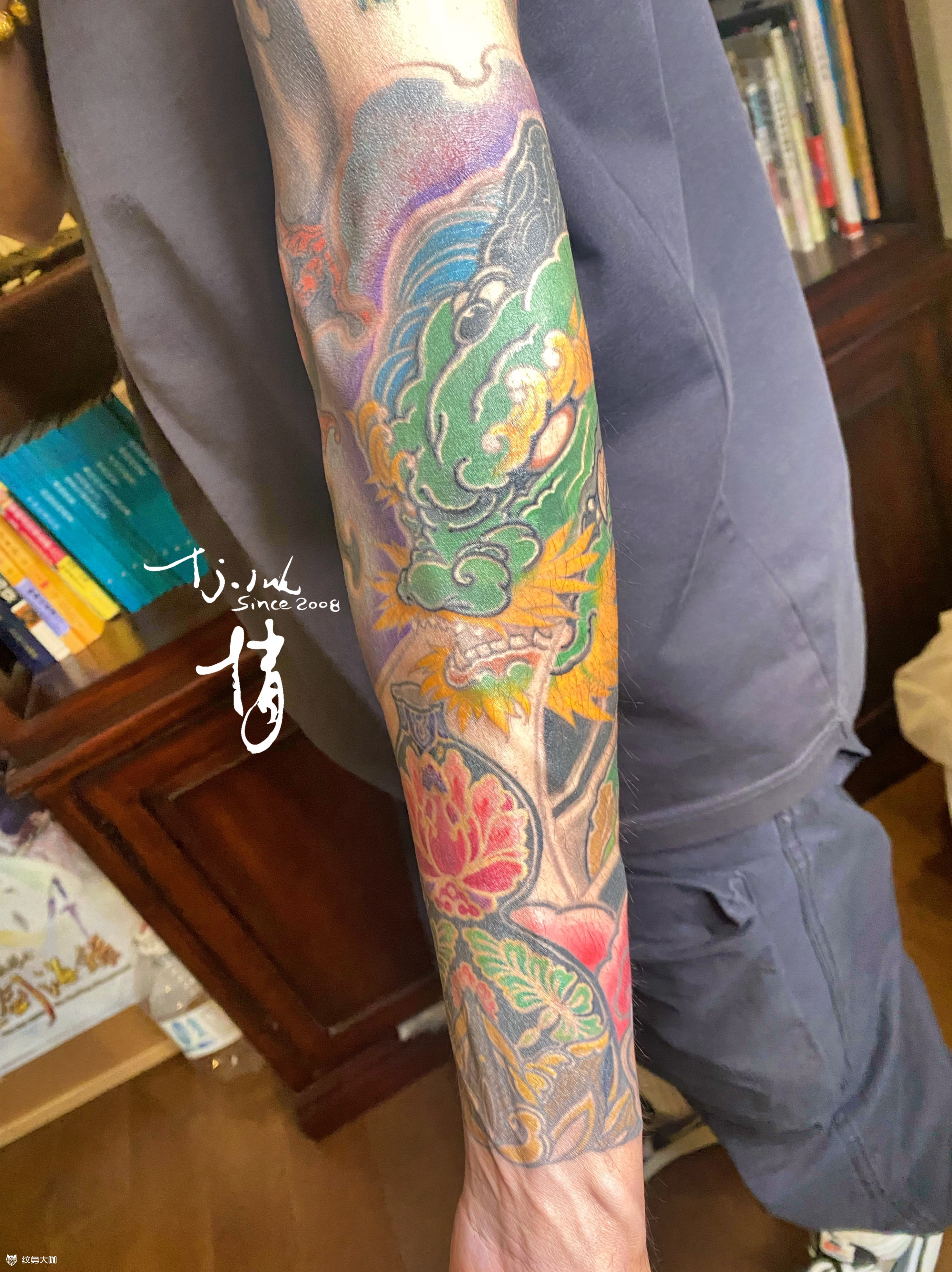 福禄貔貅包小臂彩色新传统 _纹身吧社区 - 纹身大咖