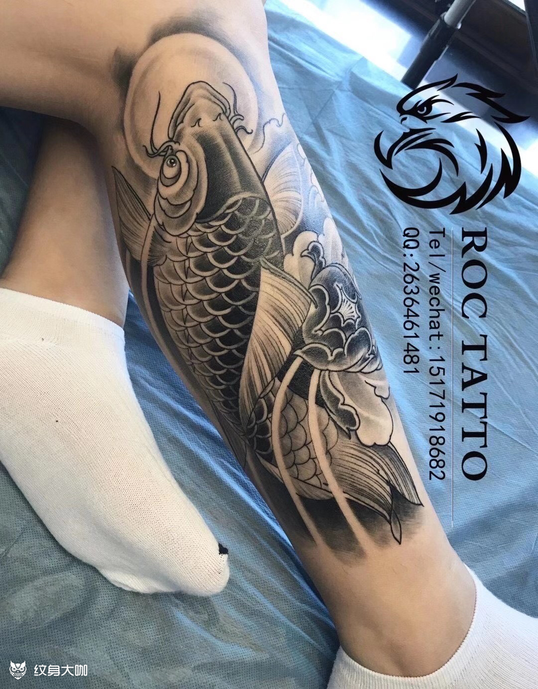 锦鲤_纹身图案手稿图片_大鹏的纹身作品集