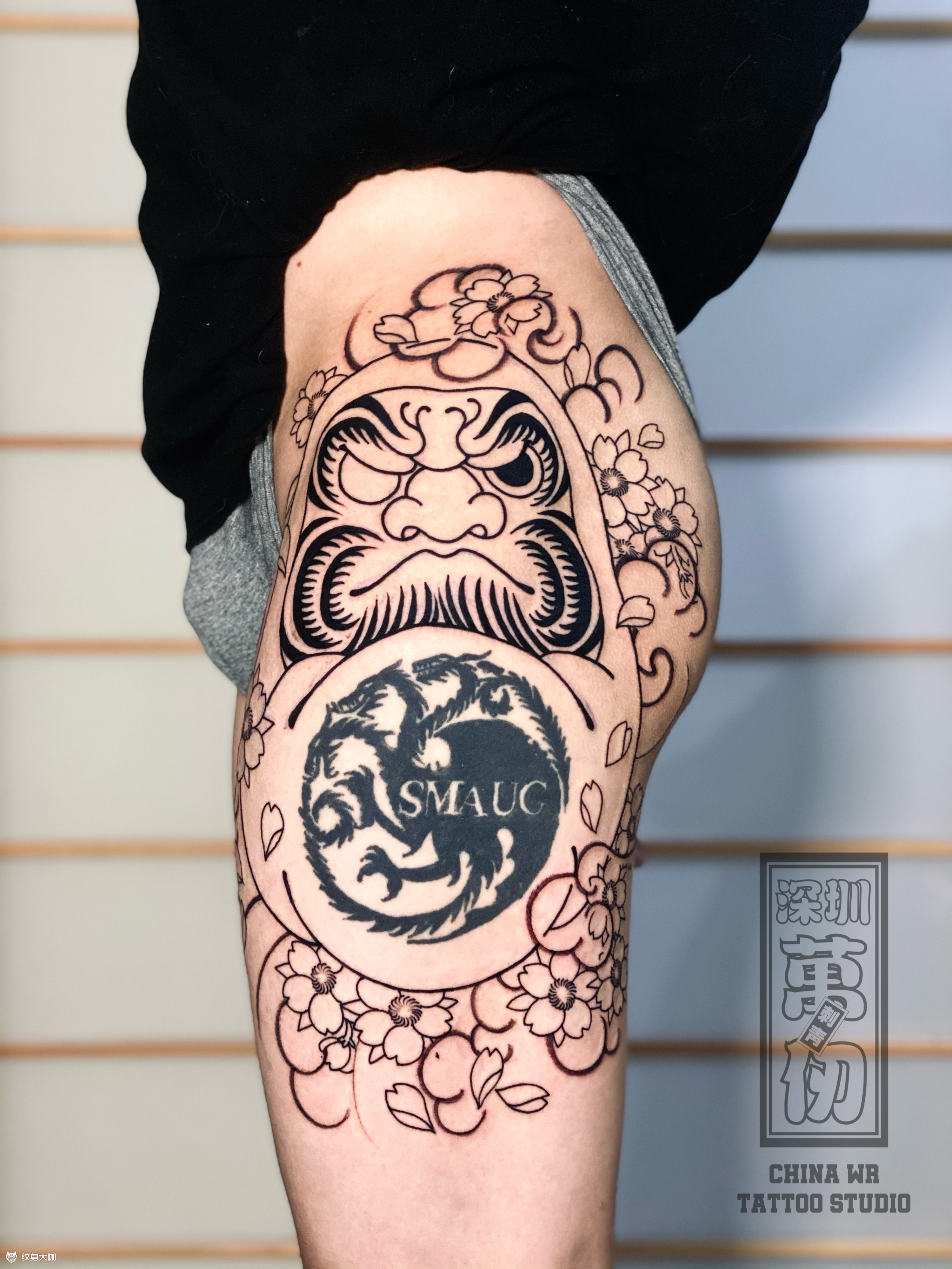 大达摩_纹身图案手稿图片_雕排九的纹身作品集