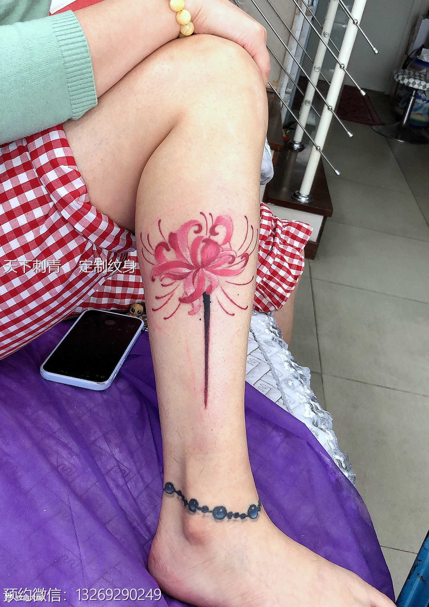 彼岸花纹身_纹身图案手稿图片_李黎君的纹身作品集