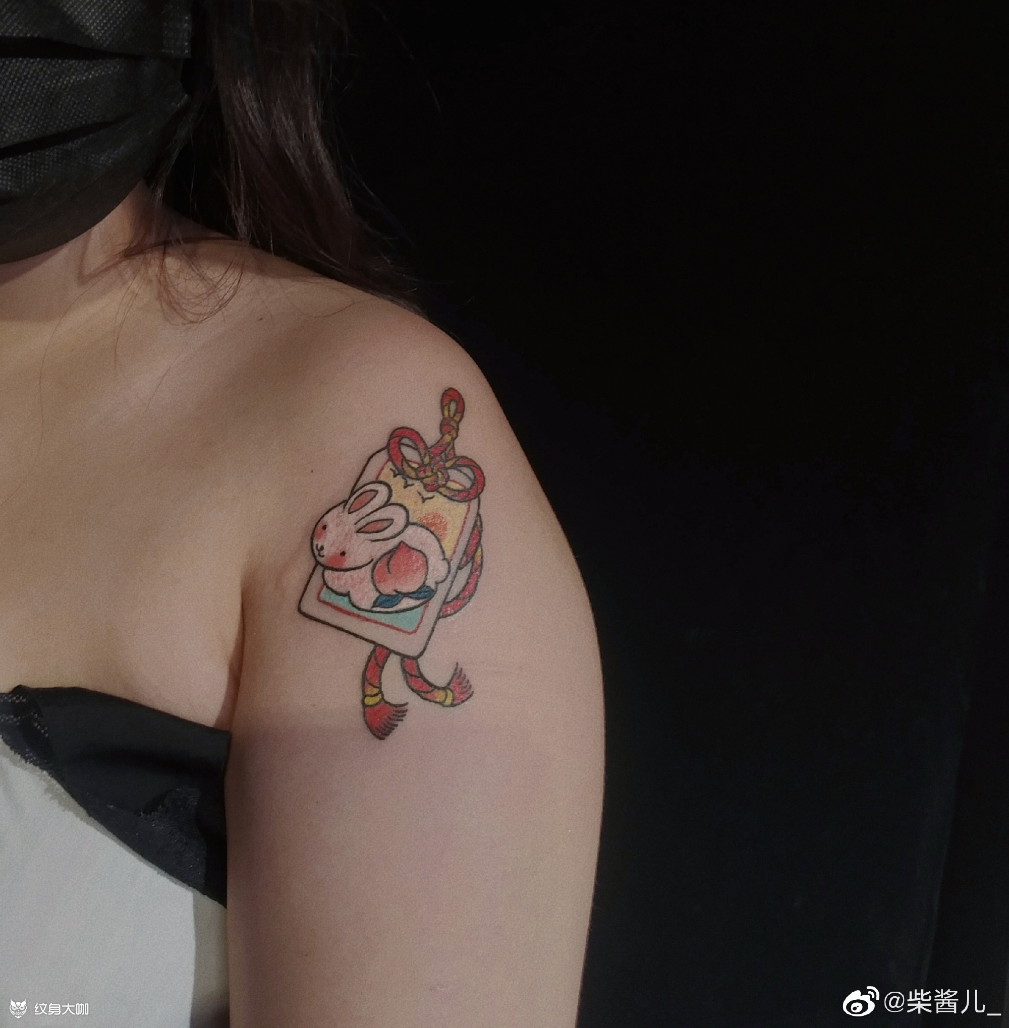 御守小兔子_纹身图案手稿图片_柴酱的纹身作品集