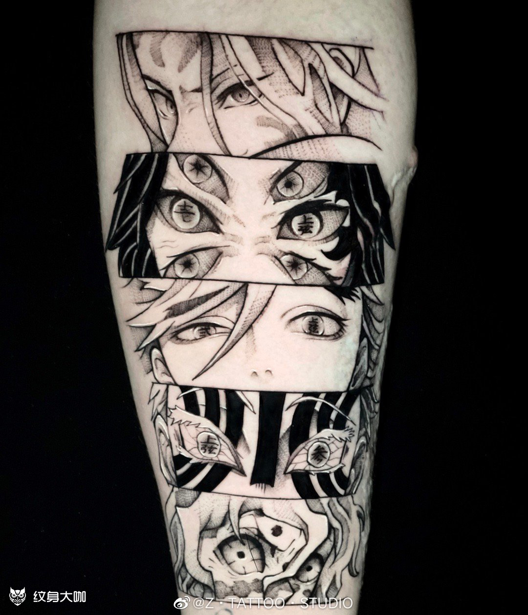 鬼灭之刃_纹身图案手稿图片_vodka 的纹身作品集