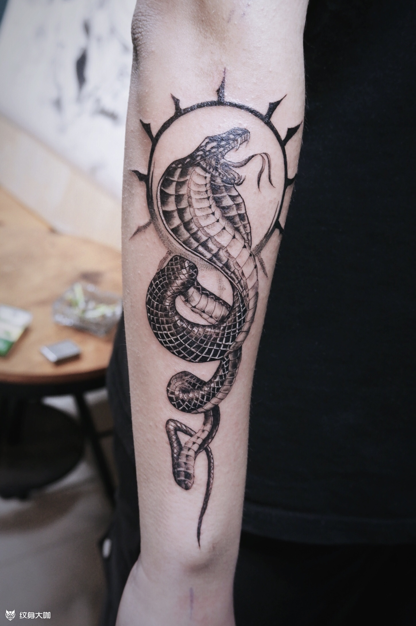 眼镜蛇_纹身图案手稿图片_郑好的纹身作品集