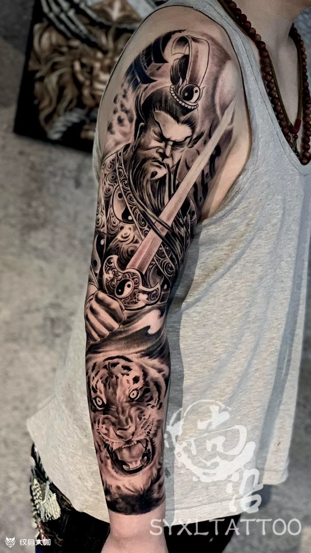 花臂_纹身图案手稿图片_张敏的纹身作品集