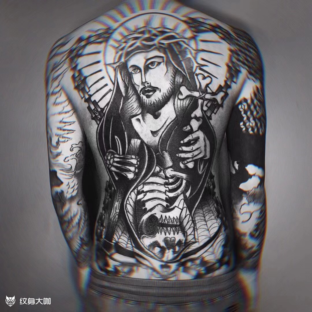 耶稣纹身手稿手臂图片