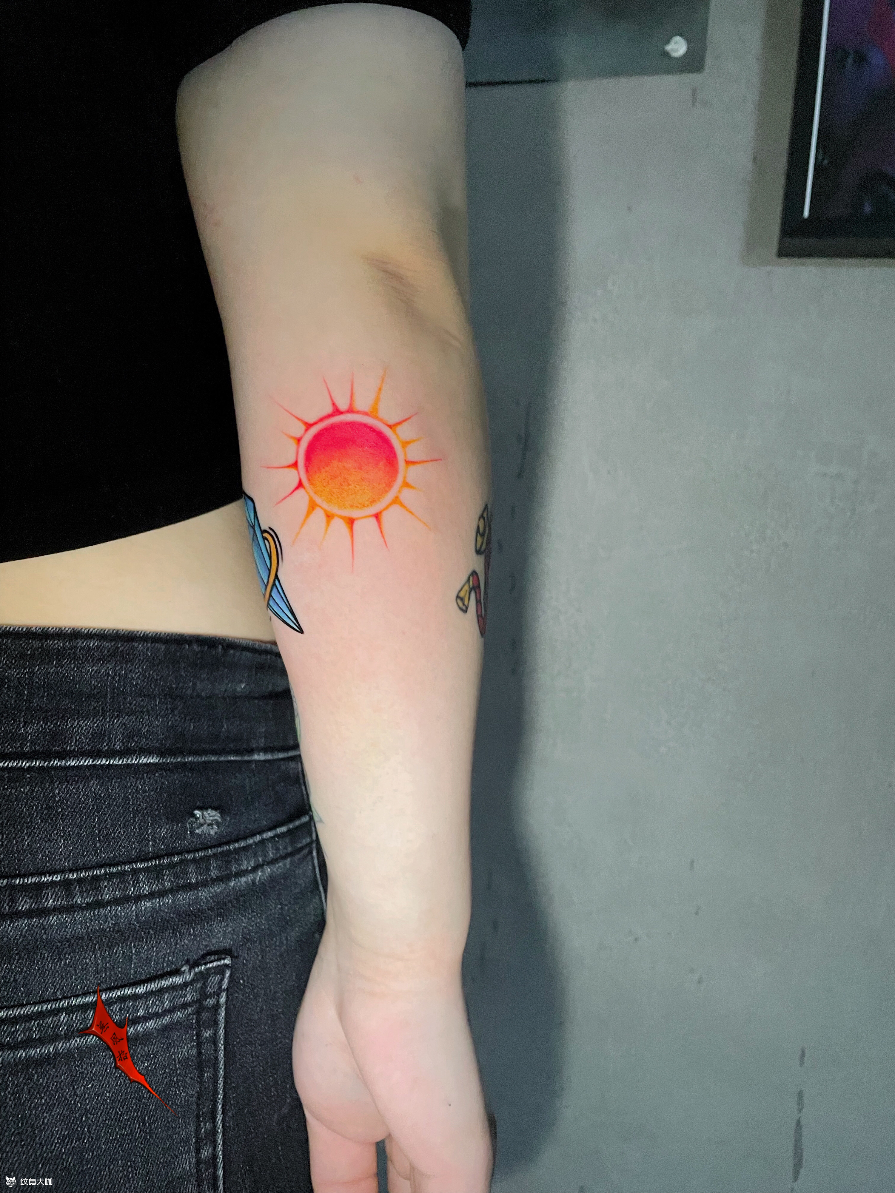 太阳_纹身图案手稿图片_王湖冰的纹身作品集