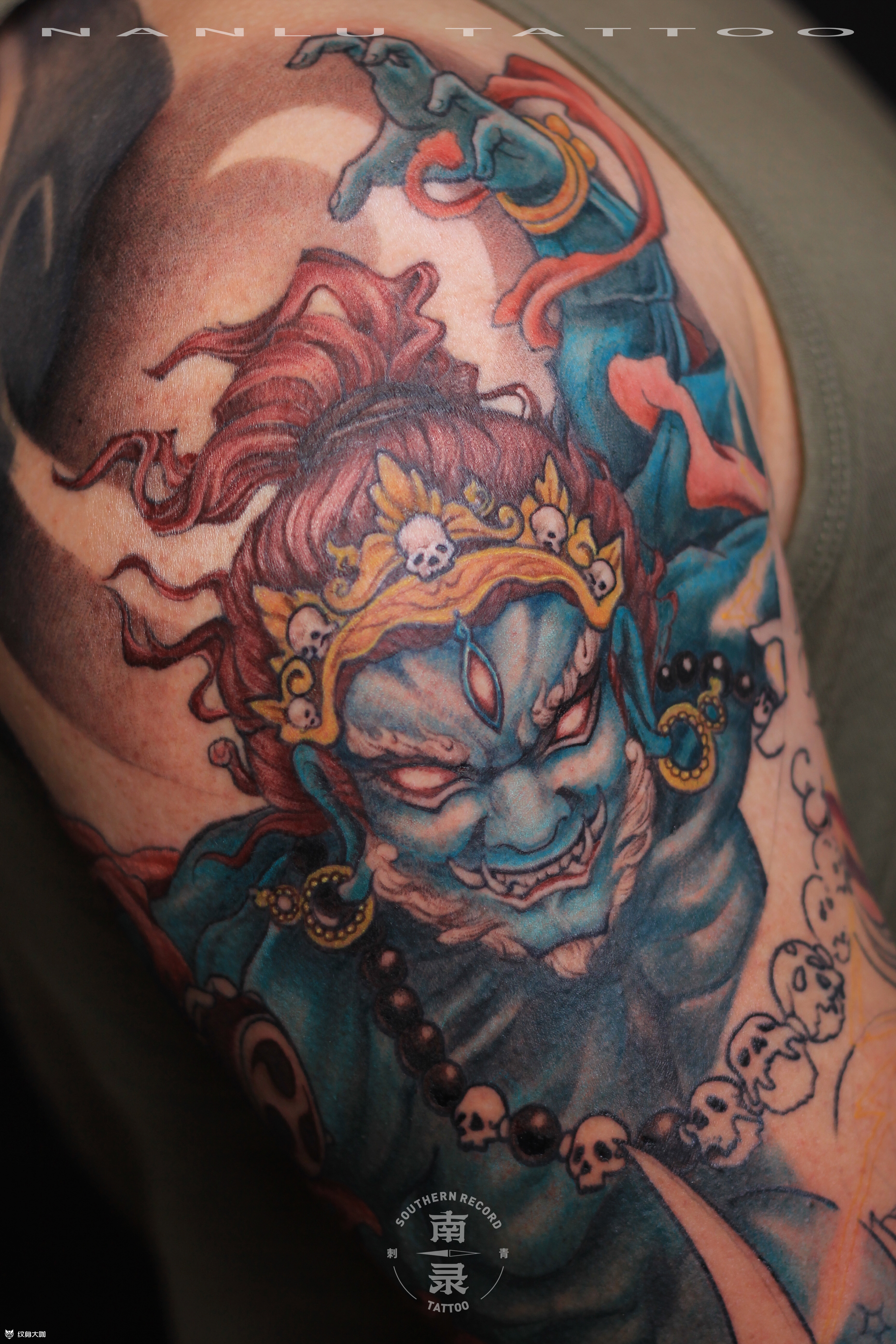 大黑天_纹身图案手稿图片_文杰的纹身作品集