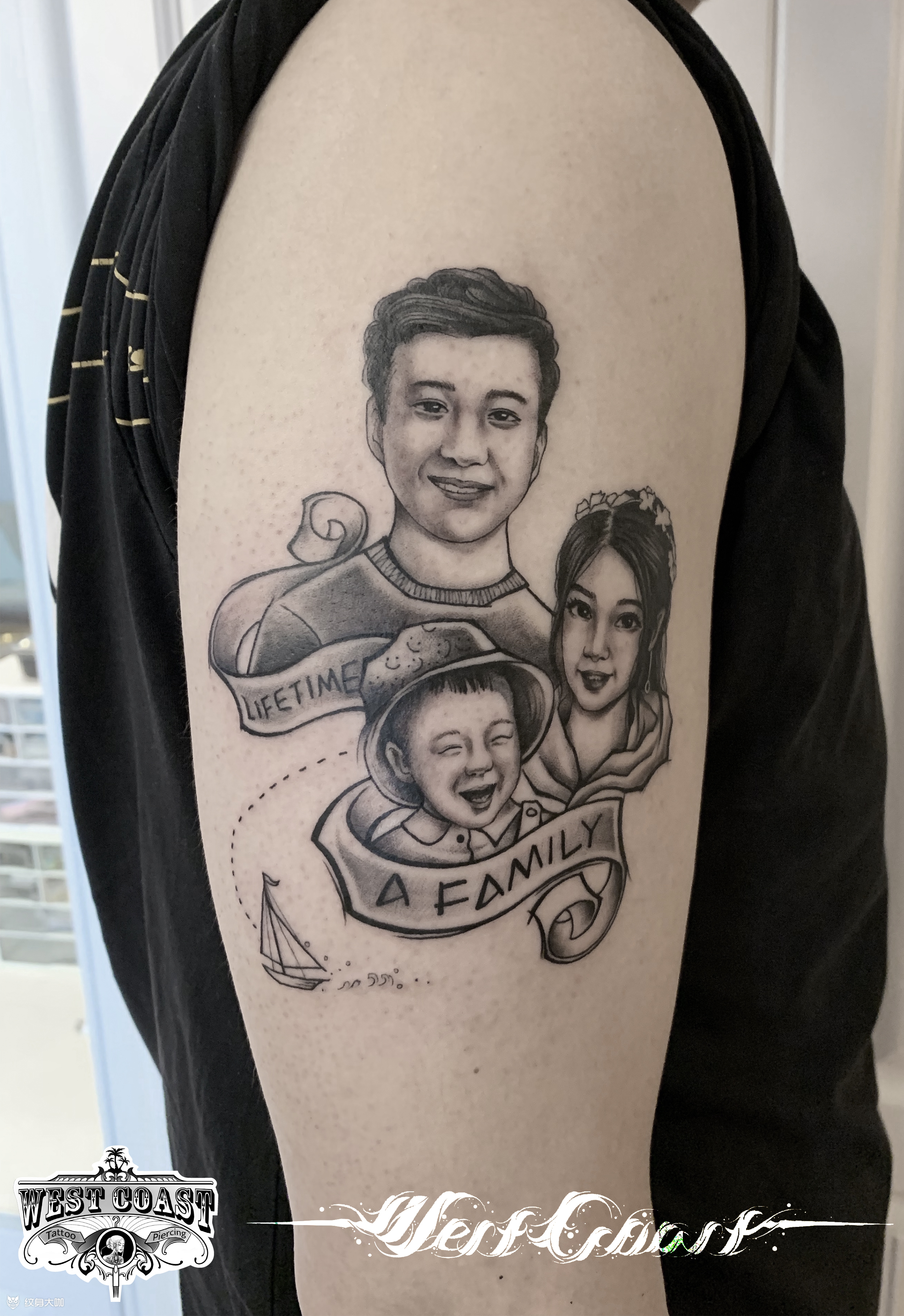 全家福_纹身图案手稿图片_琳妹的纹身作品集