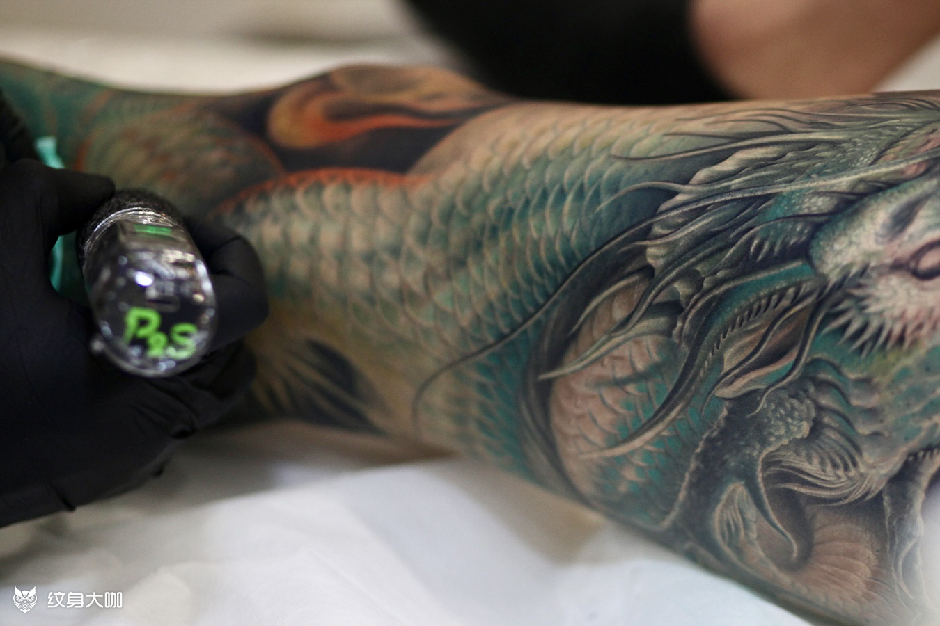 青龙腿93神光跃青龙 93 _纹身吧社区 - 纹身大咖