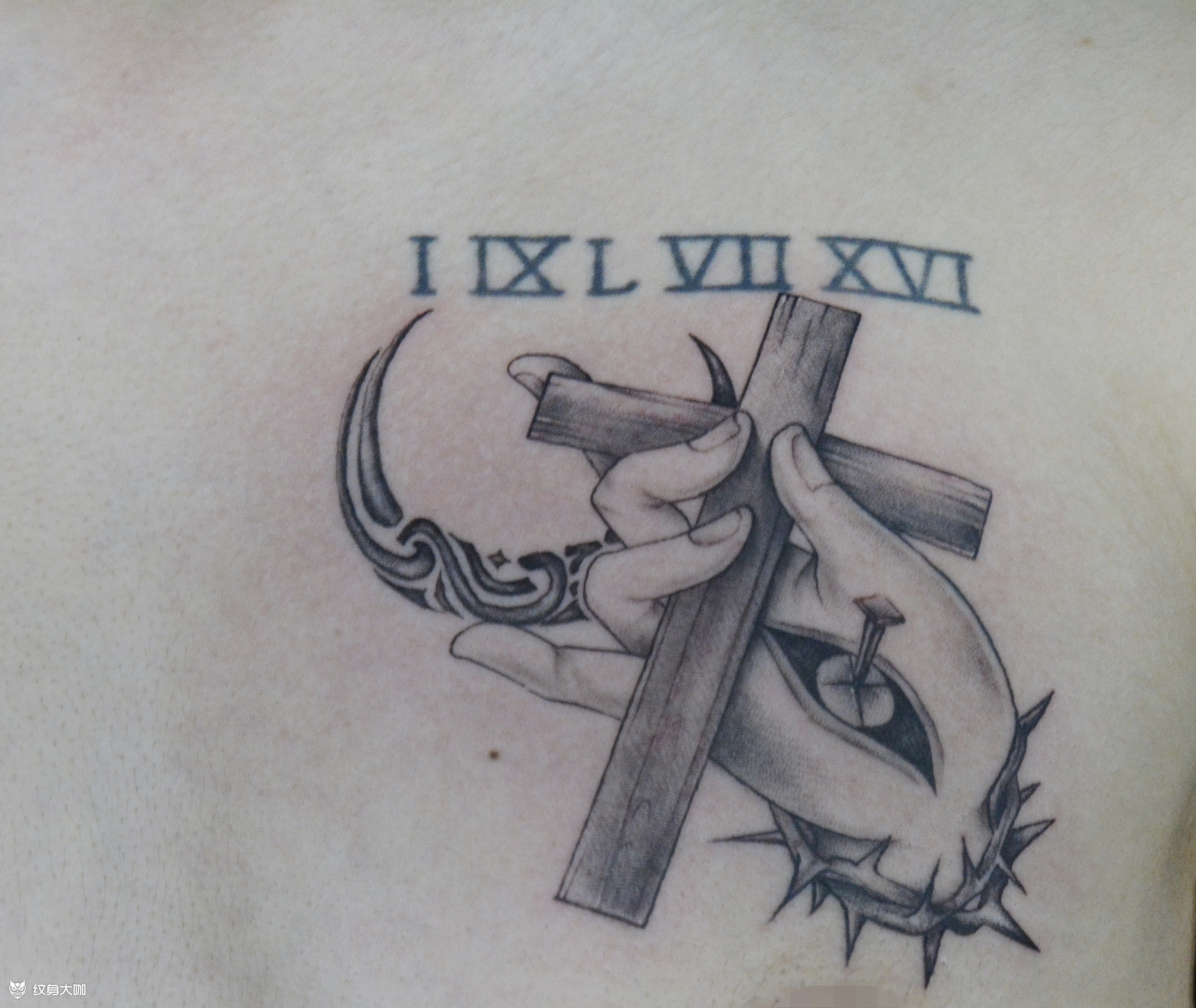 十字架_纹身图案手稿图片_成虎的纹身作品集