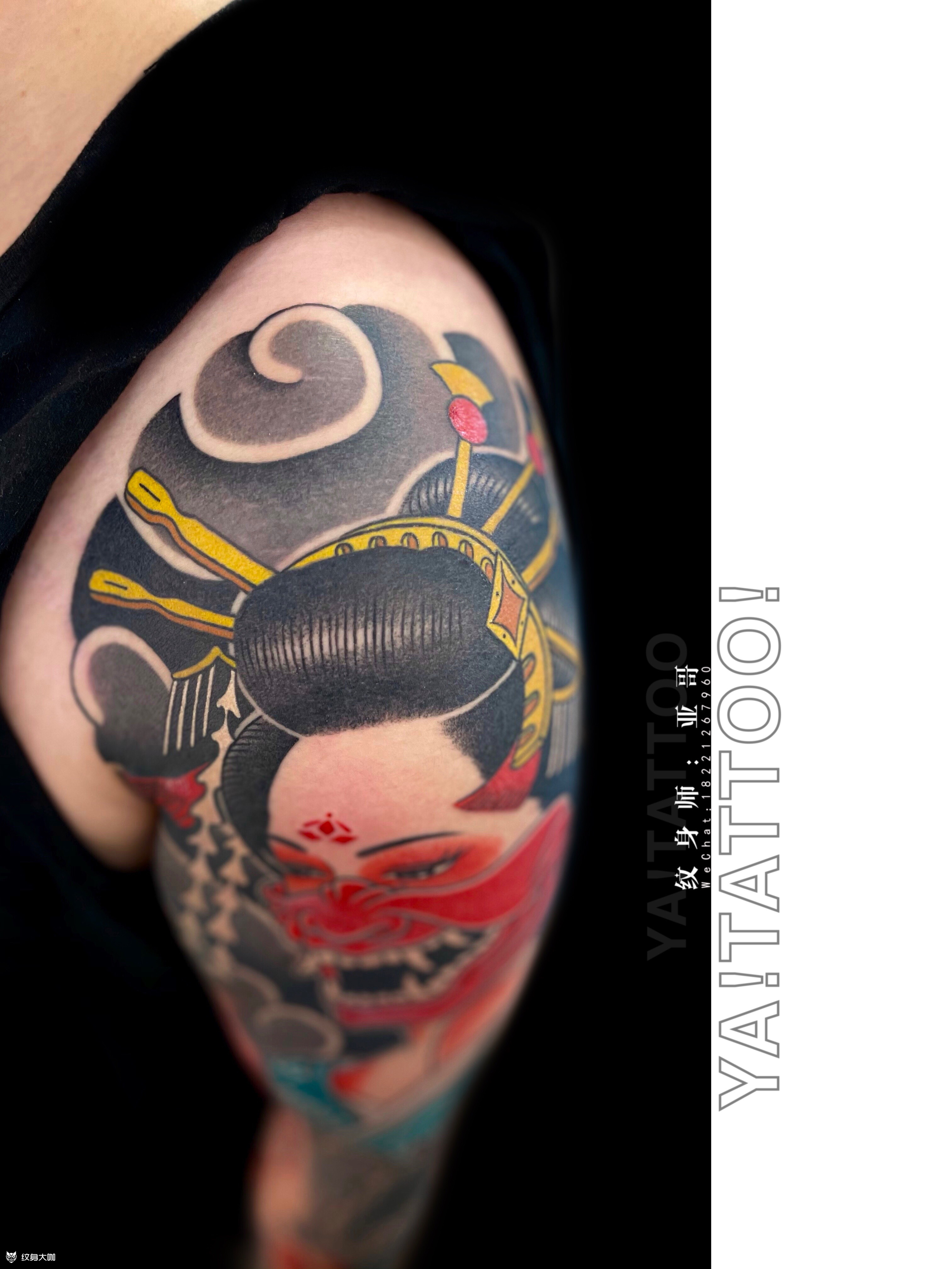 老传统艺妓花臂·亚哥作品全程_纹身吧社区 - 纹身大咖