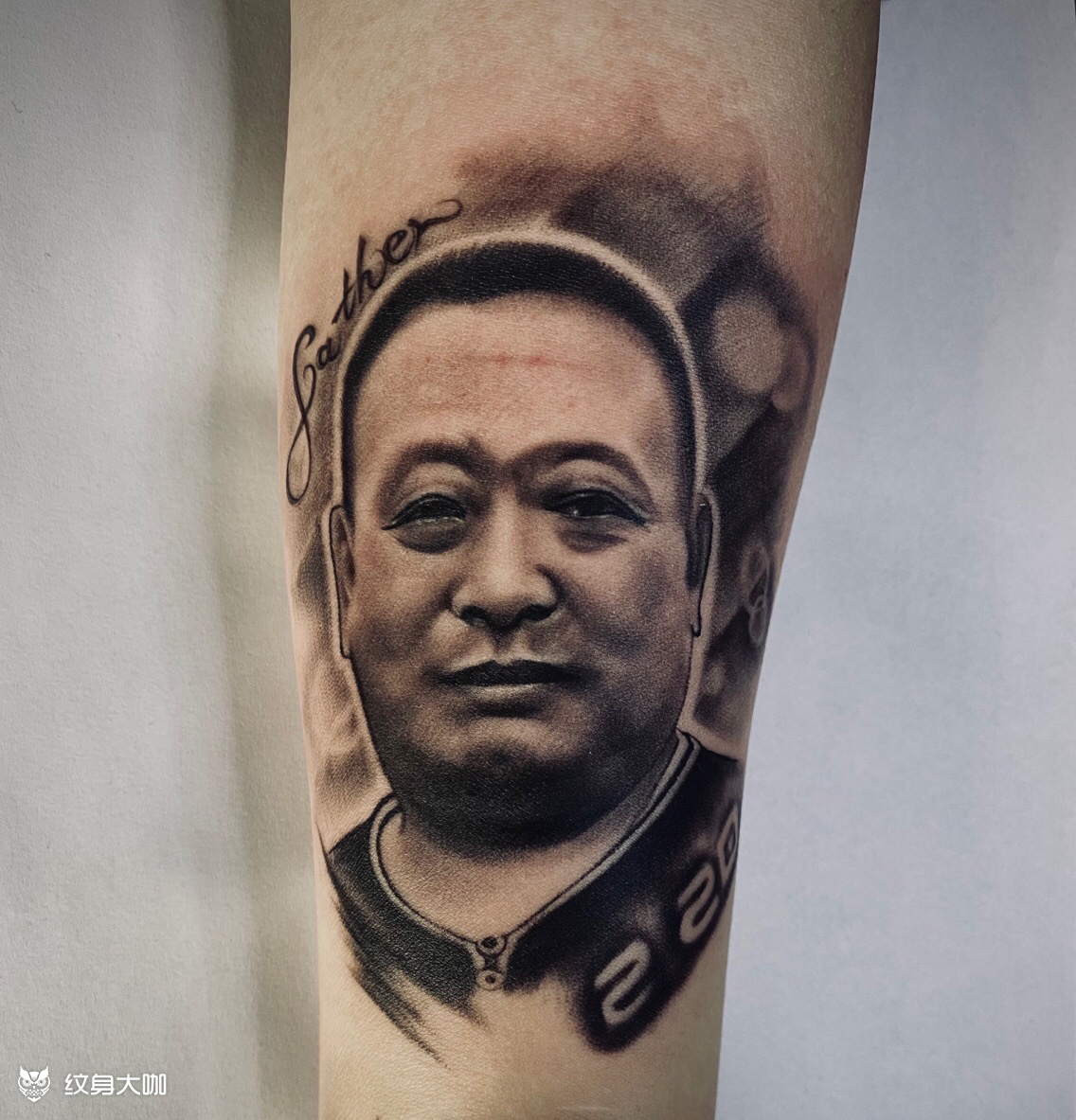 父亲_纹身图案手稿图片_韩晗的纹身作品集