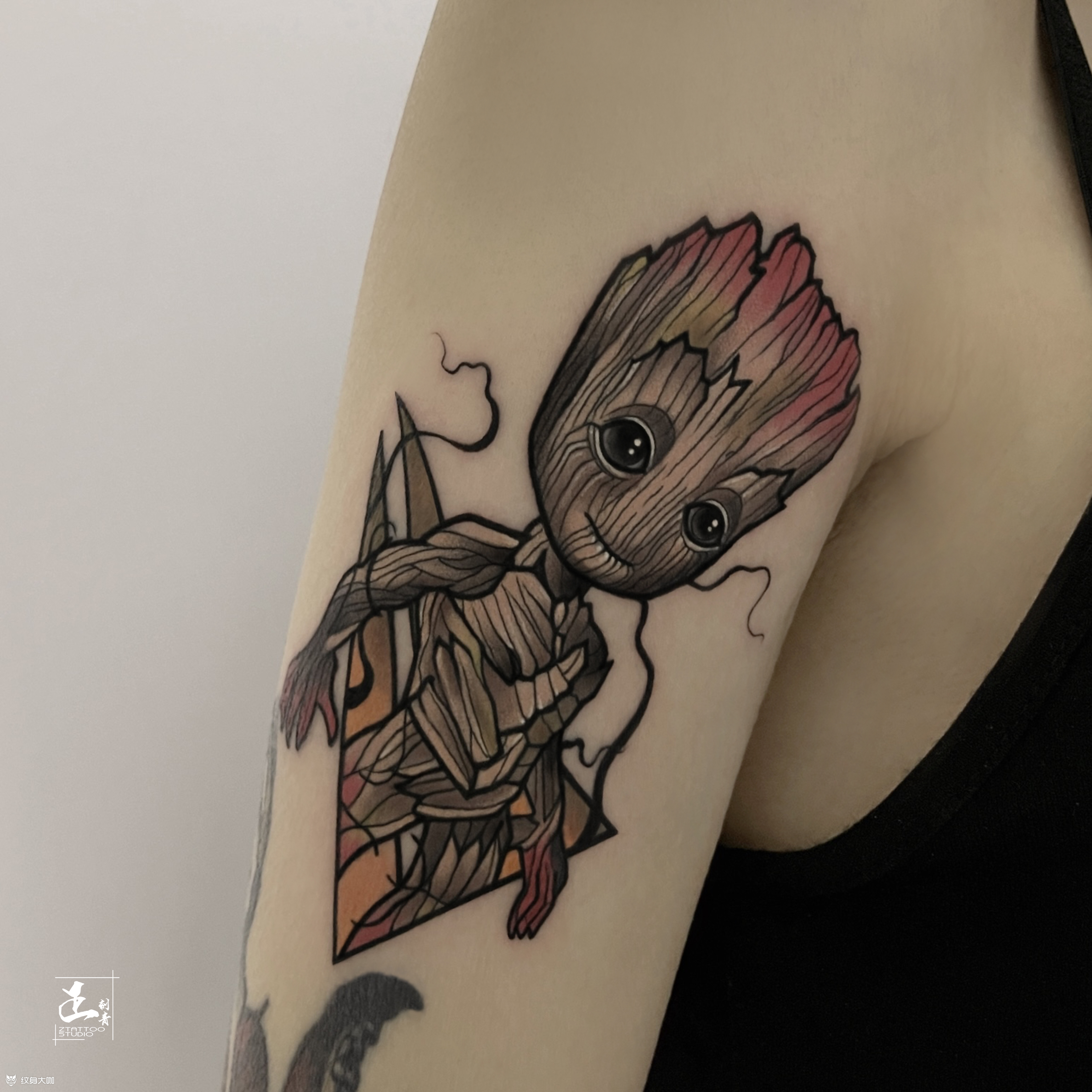 格鲁特_纹身图案手稿图片_晓鹏的纹身作品集