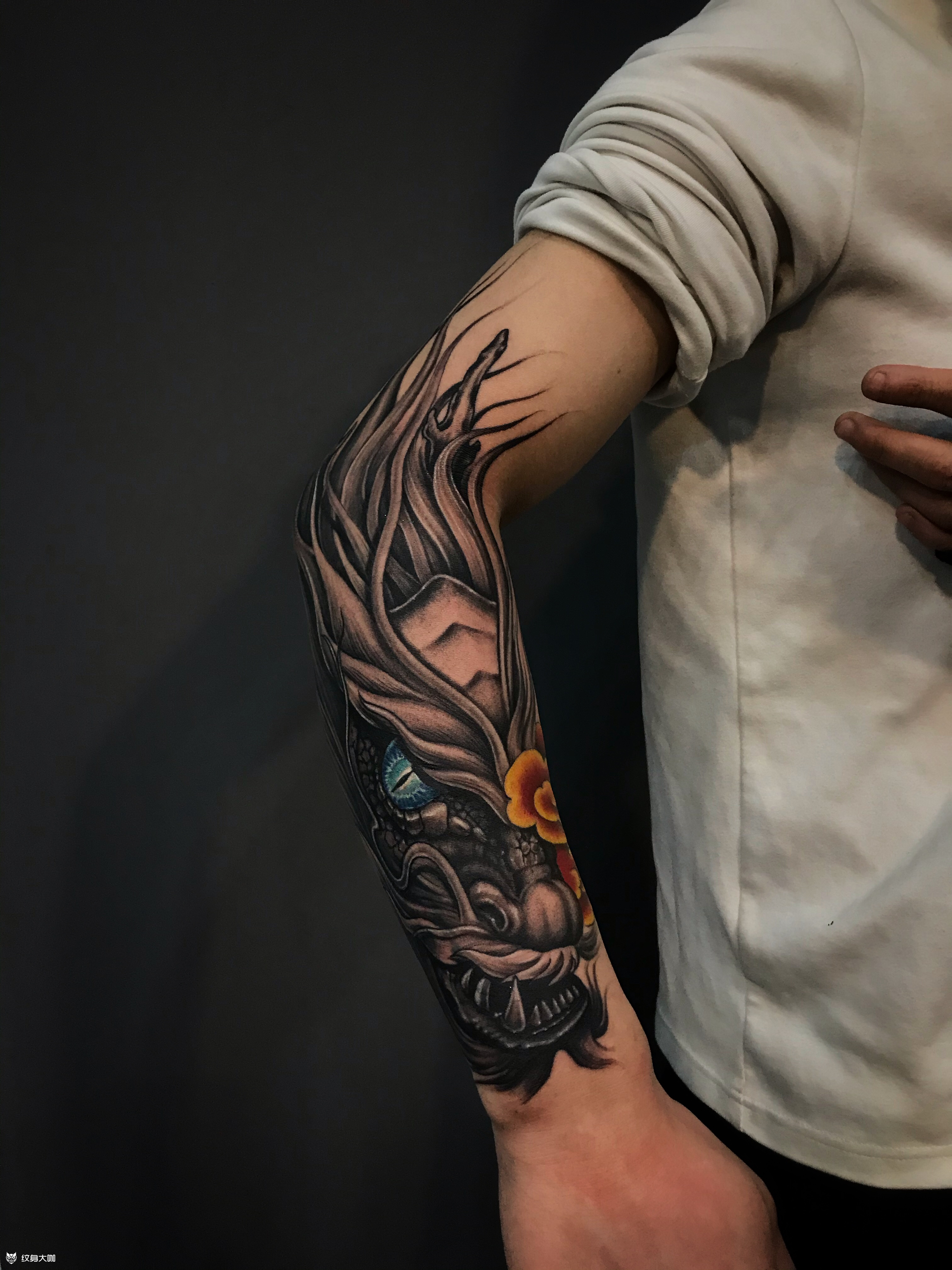小臂龙(遮盖)_纹身吧社区 - 纹身大咖