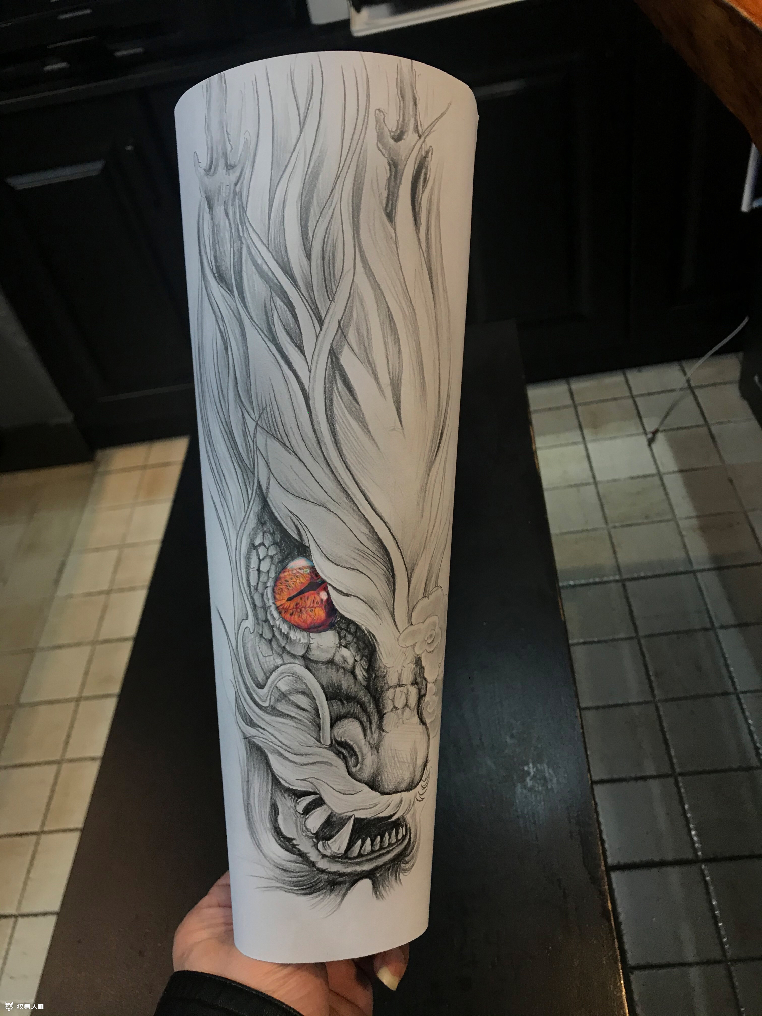 小臂龙(遮盖)_纹身吧社区 - 纹身大咖