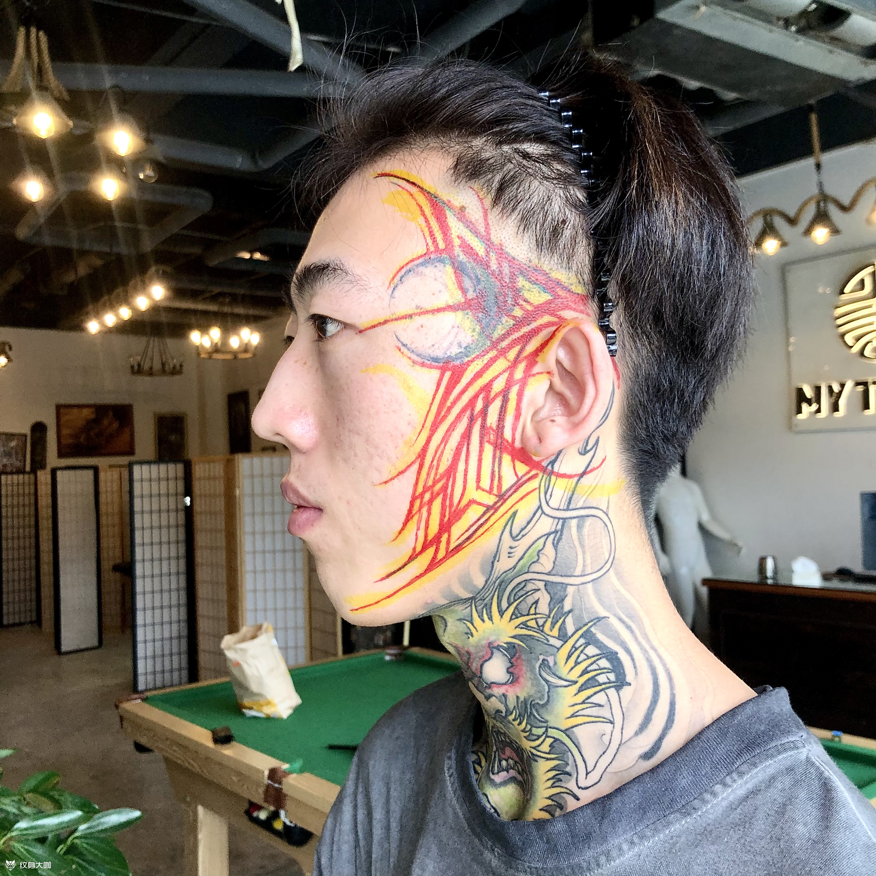 【 侧脸暗黑字体刺青 】给同_纹身吧社区 - 纹身大咖