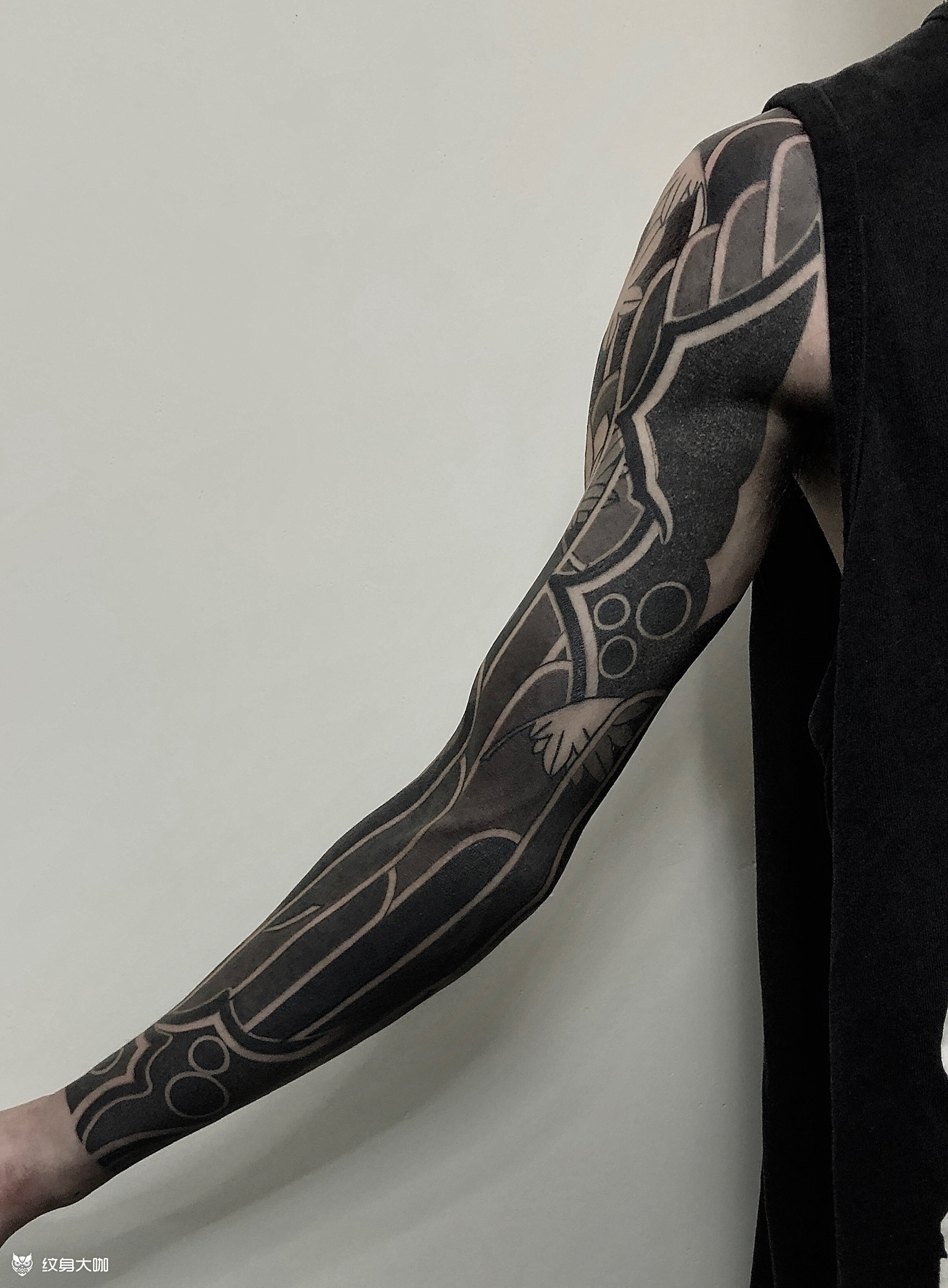 水流花臂_纹身吧社区 - 纹身大咖