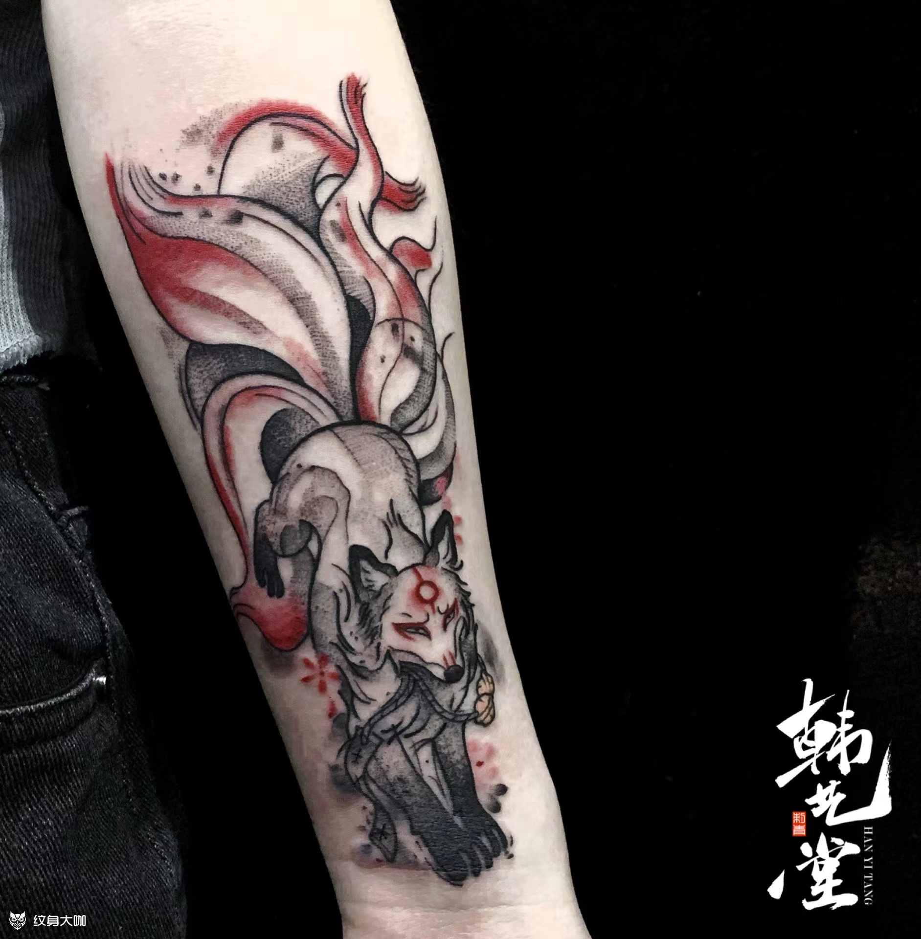 九尾狐 | _纹身图案手稿图片_欧阳的纹身作品集