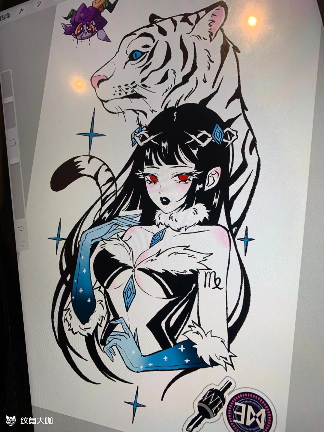 7515定制客稿 二次元漫画风格 _纹身吧社区 - 纹身大咖