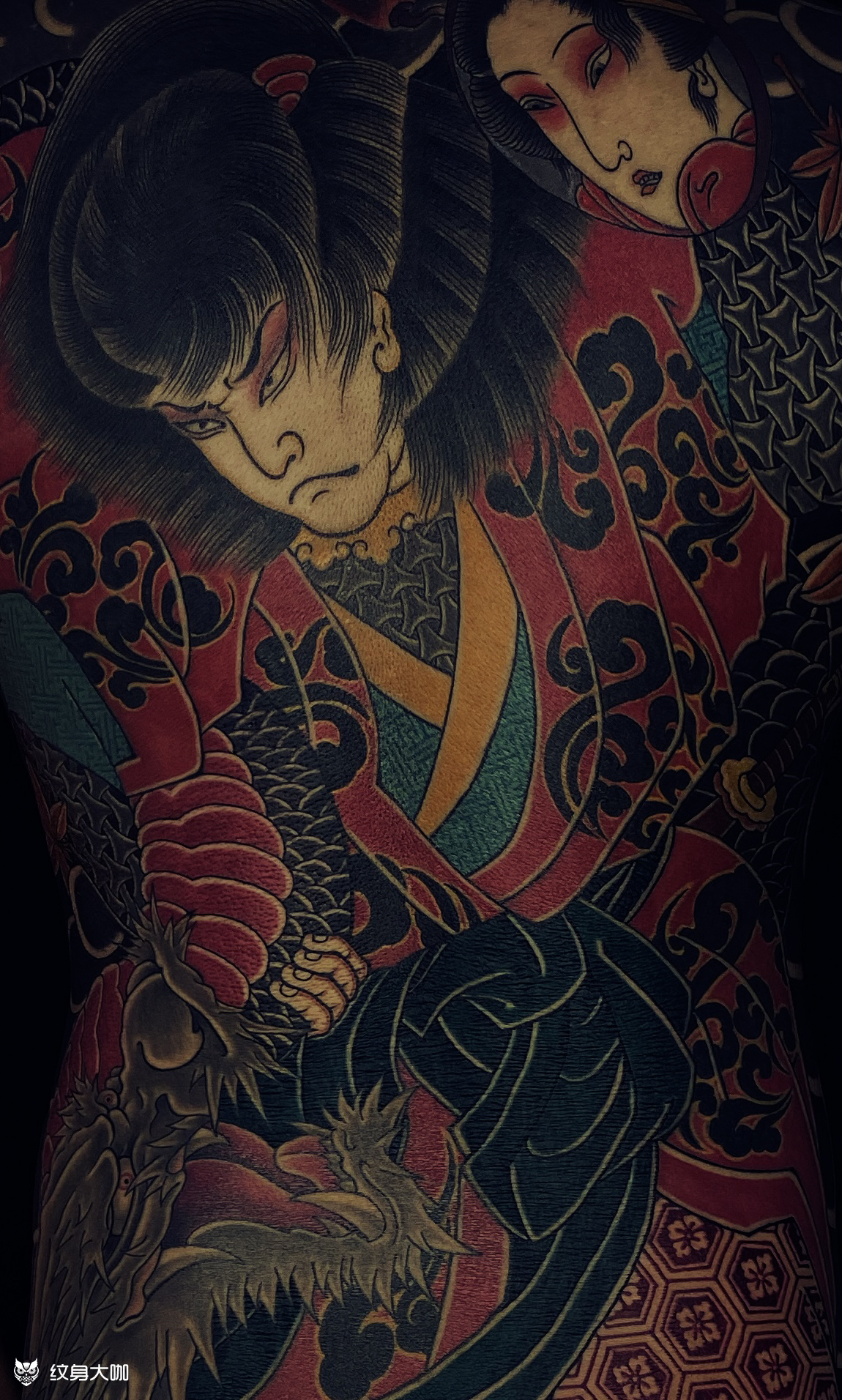 日式龙王太郎纹身图片