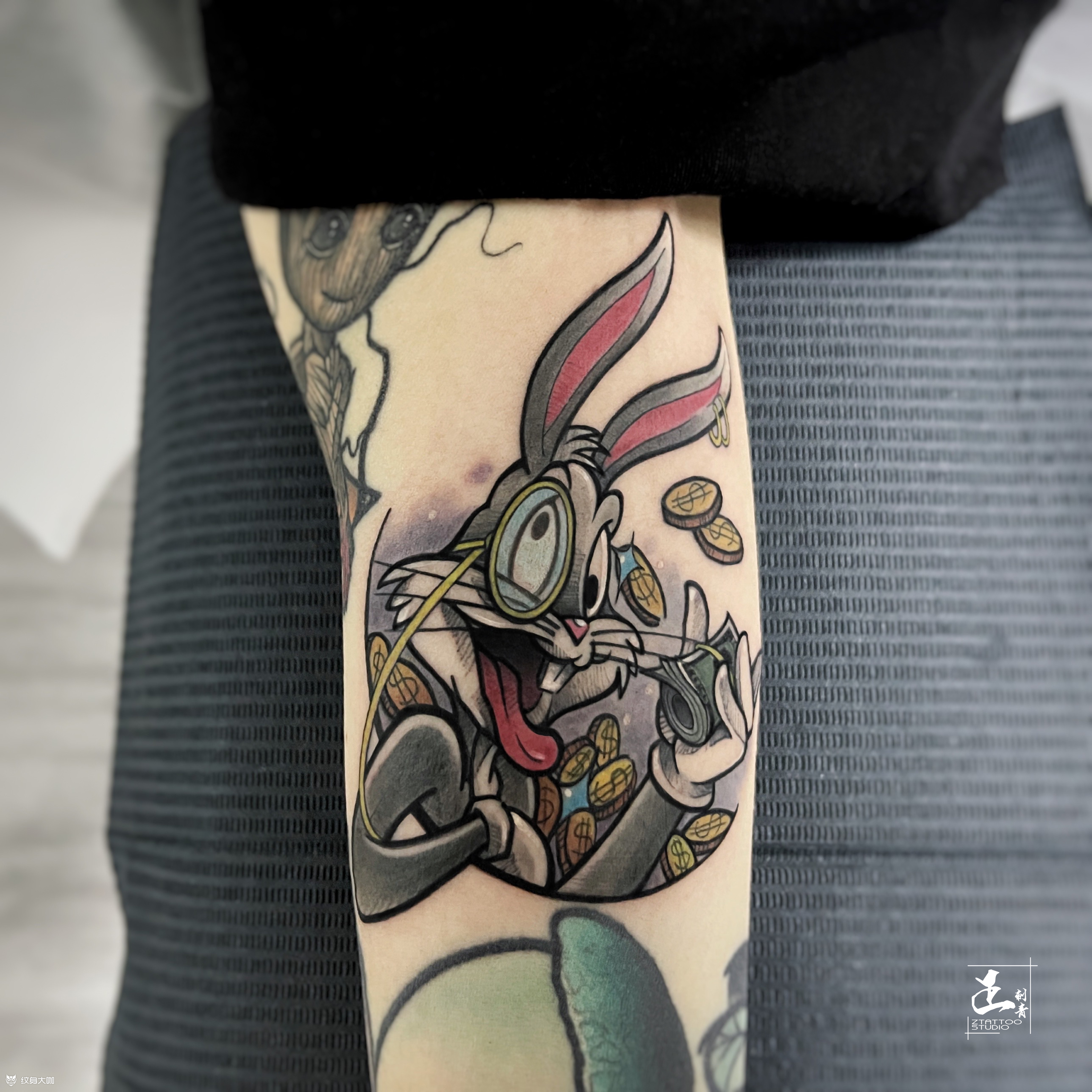 兔八哥_纹身图案手稿图片_晓鹏的纹身作品集