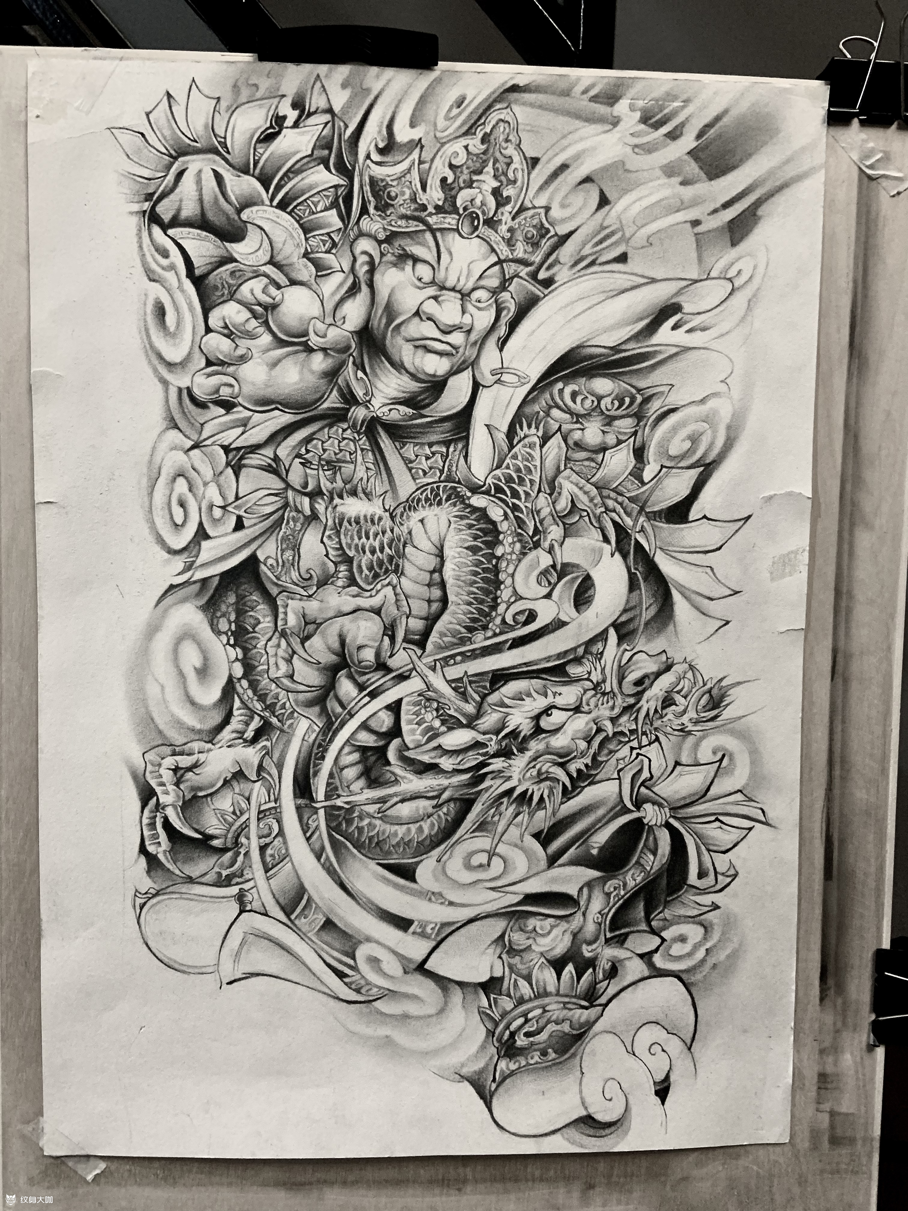 四大天王_纹身图案手稿图片_ray的纹身作品集