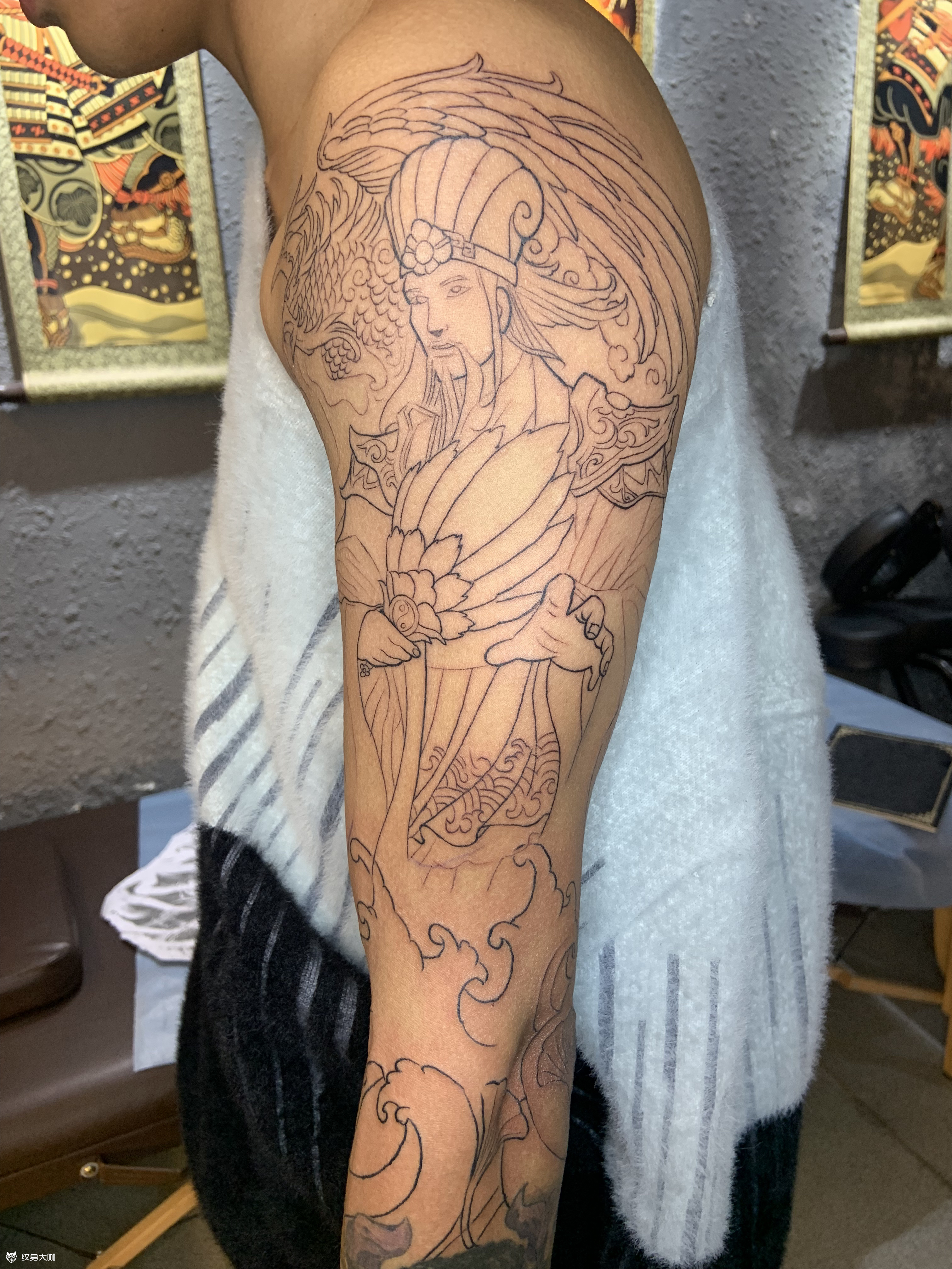 诸葛亮_纹身图案手稿图片_宁波程迷文身的纹身作品集