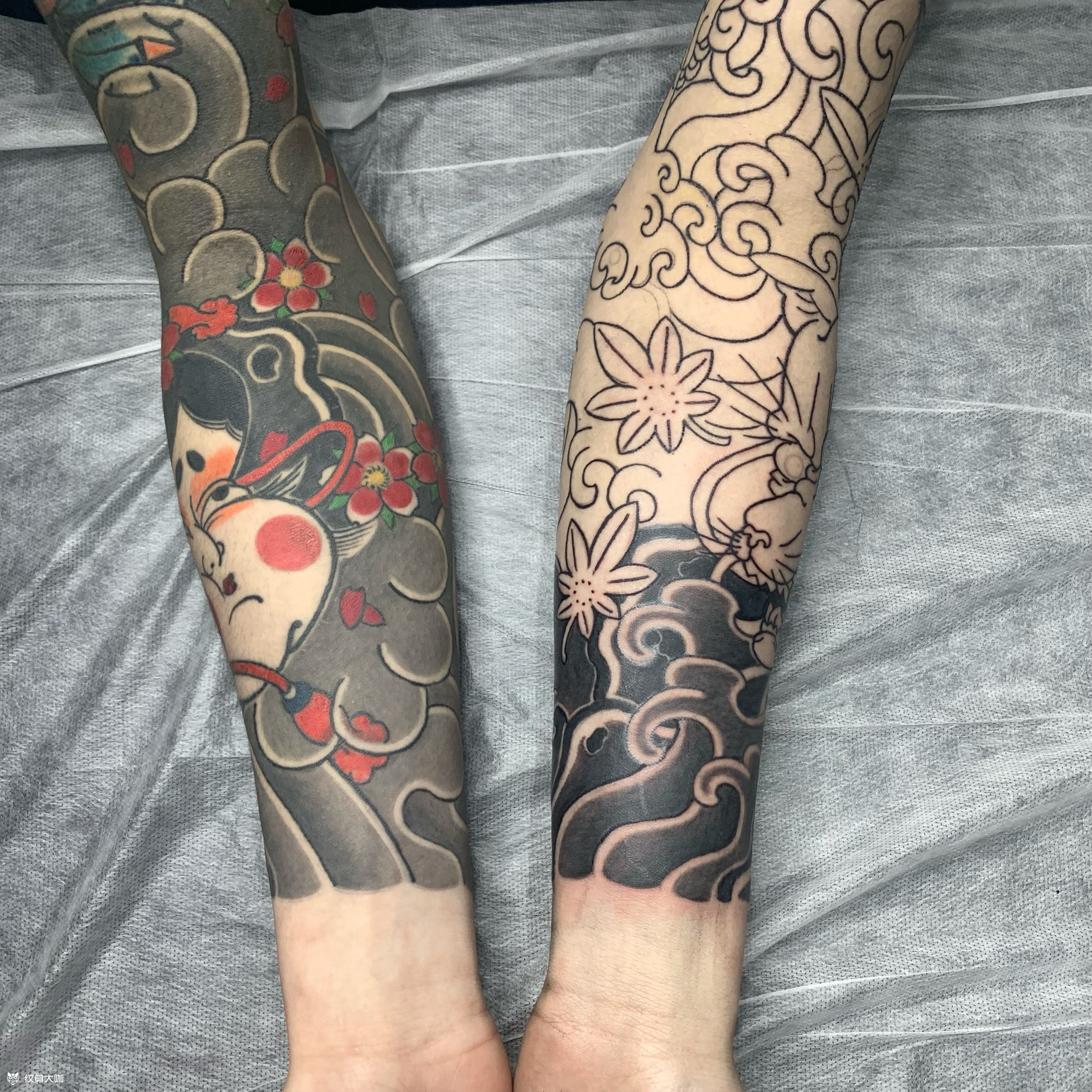 双半甲花臂未完