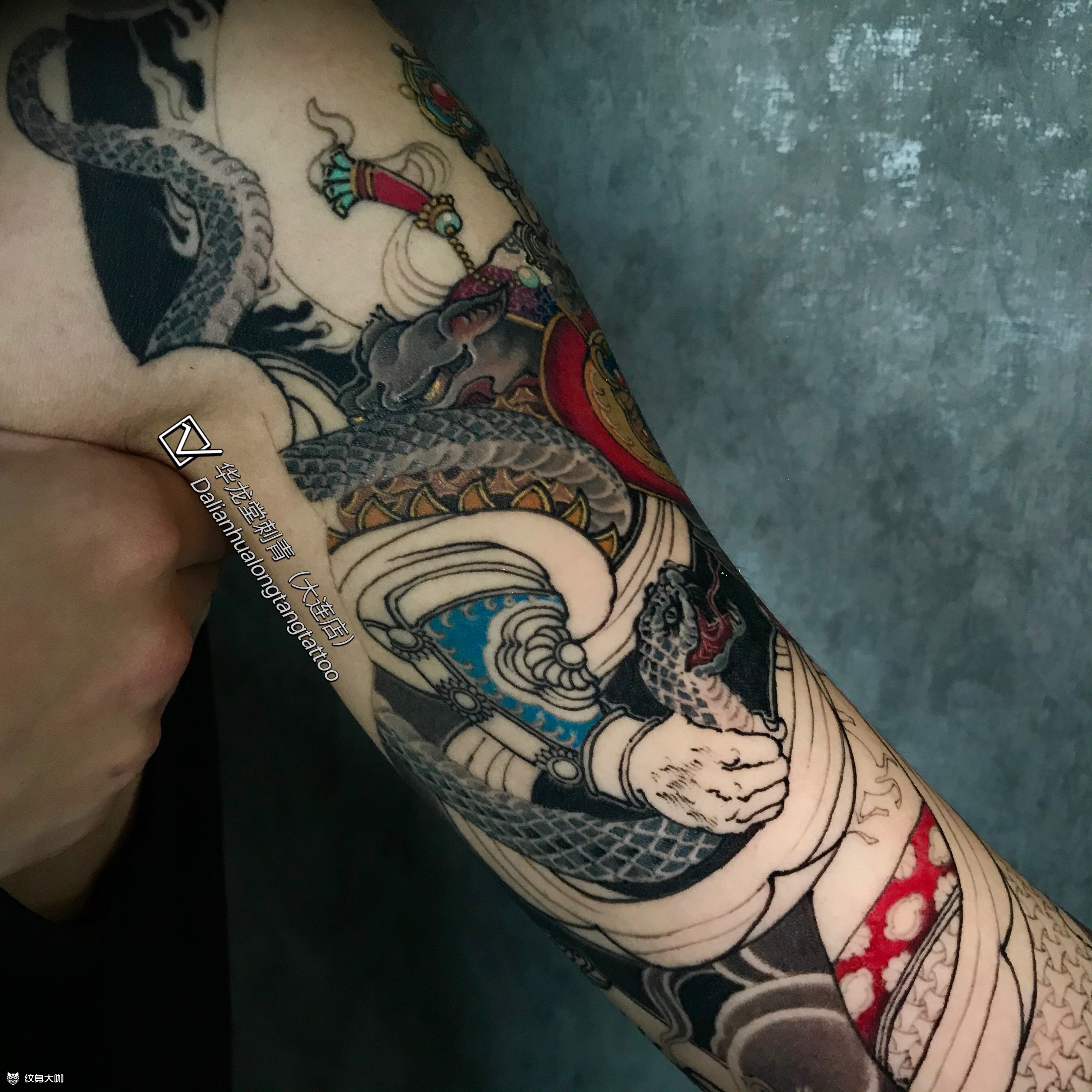 广目天王_纹身图案手稿图片_华龙堂的纹身作品集