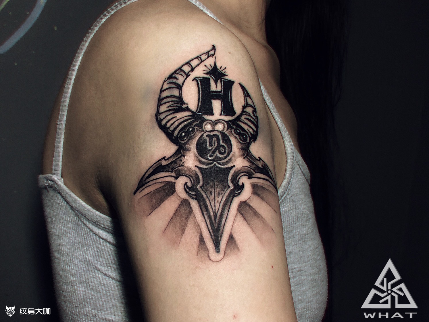 摩羯座纹身_纹身图案手稿图片_what- sansan的纹身作品集