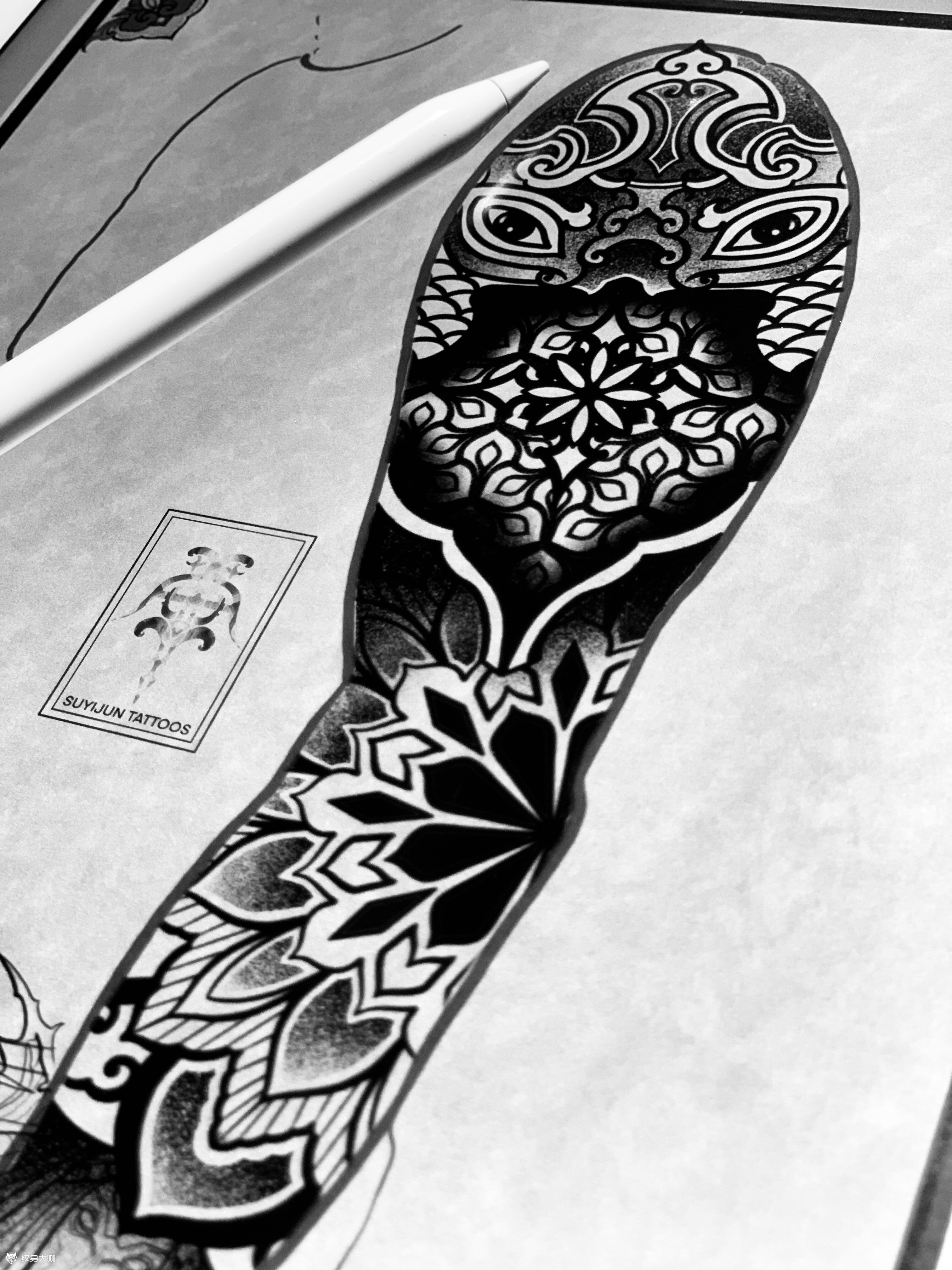 曼达拉花臂花臂创作～名字随便_纹身吧社区 - 纹身大咖