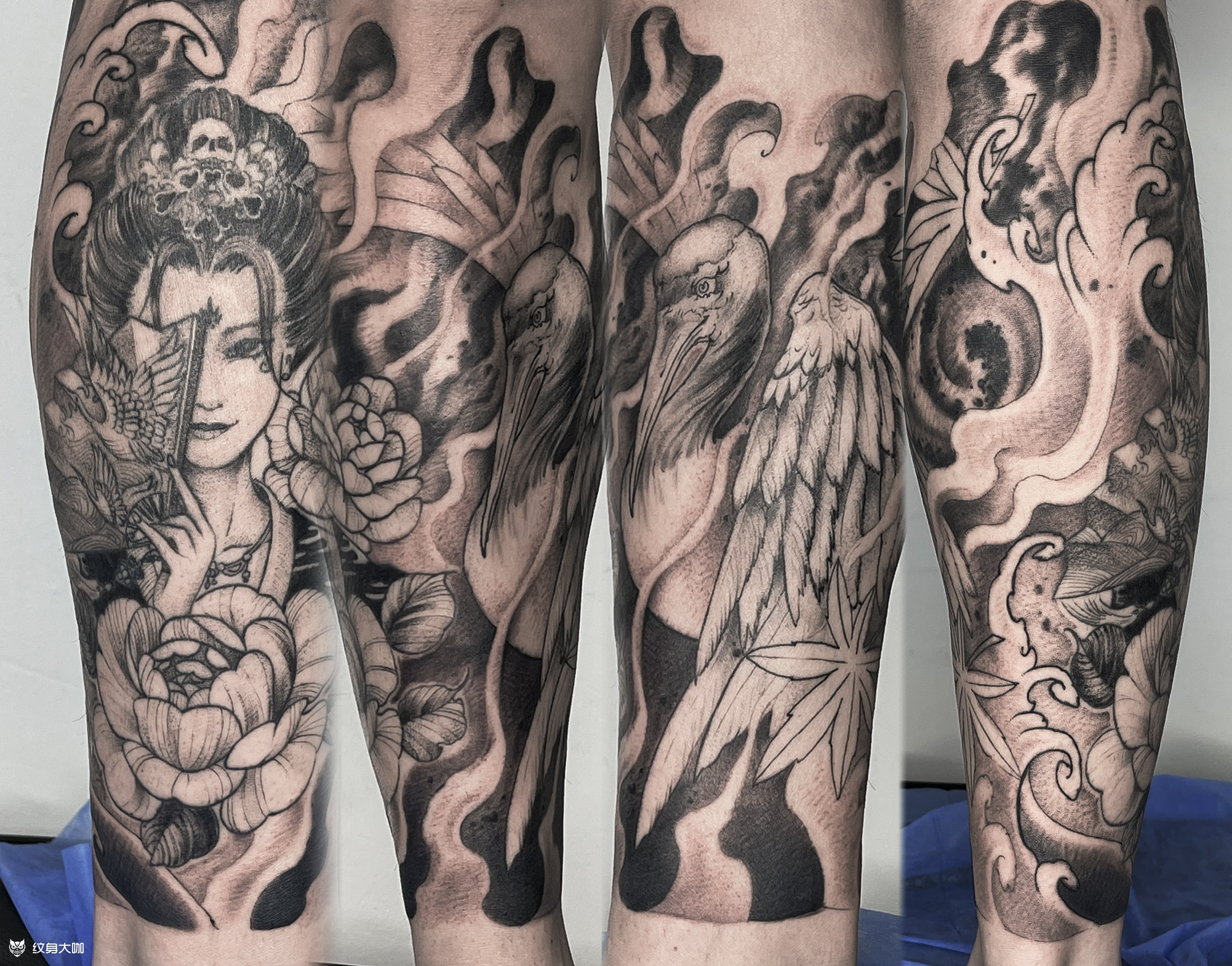 包小腿添加_纹身图案手稿图片_马脑(主功老传统)的纹身作品集