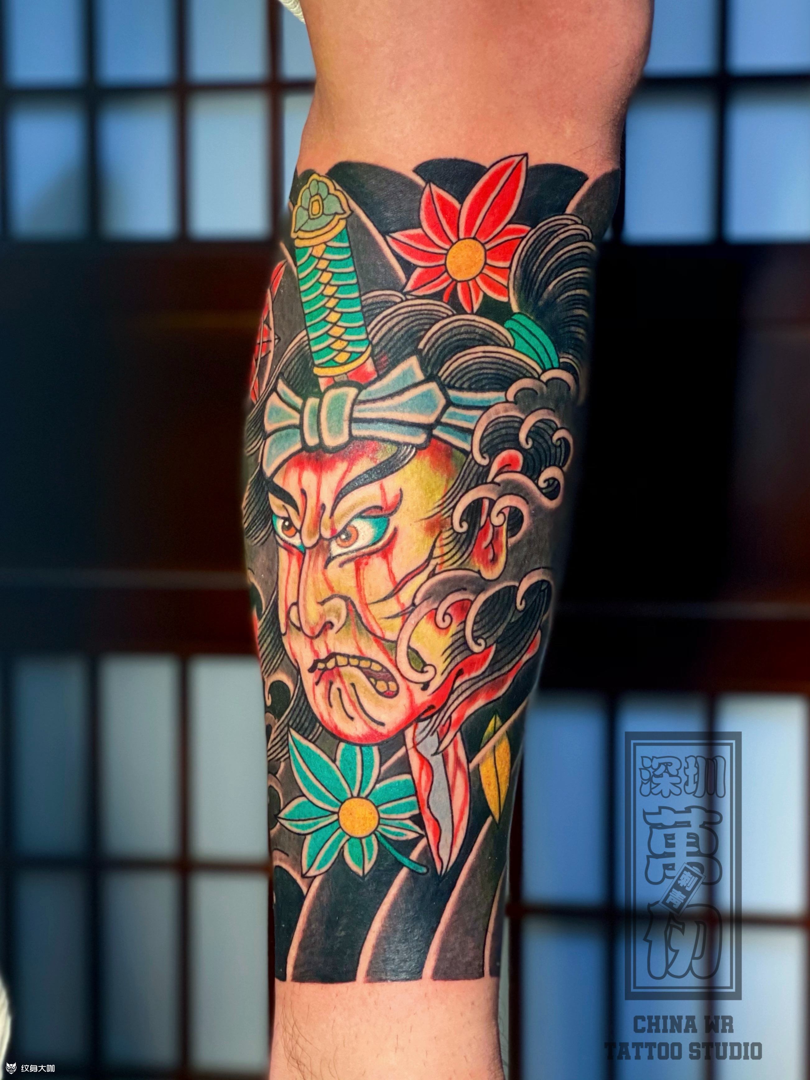 生首_纹身图案手稿图片_雕排九的纹身作品集