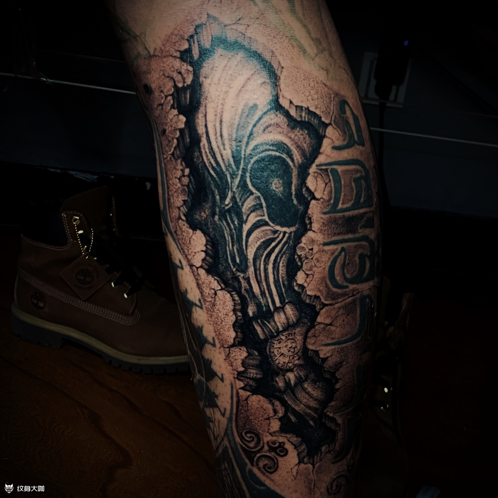 石雕 玛雅图腾 拼接修改_纹身图案手稿图片_一隅的纹身作品集