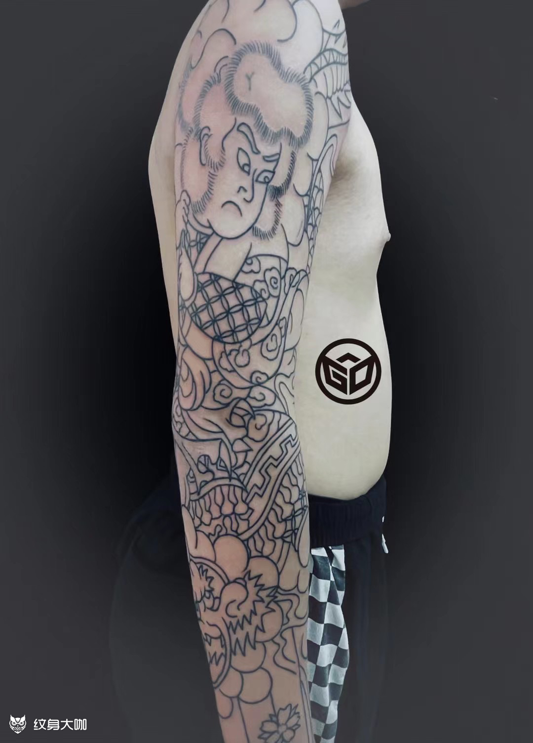 云龙九郎花臂_纹身图案手稿图片_蛊雕tattoo的纹身作品集