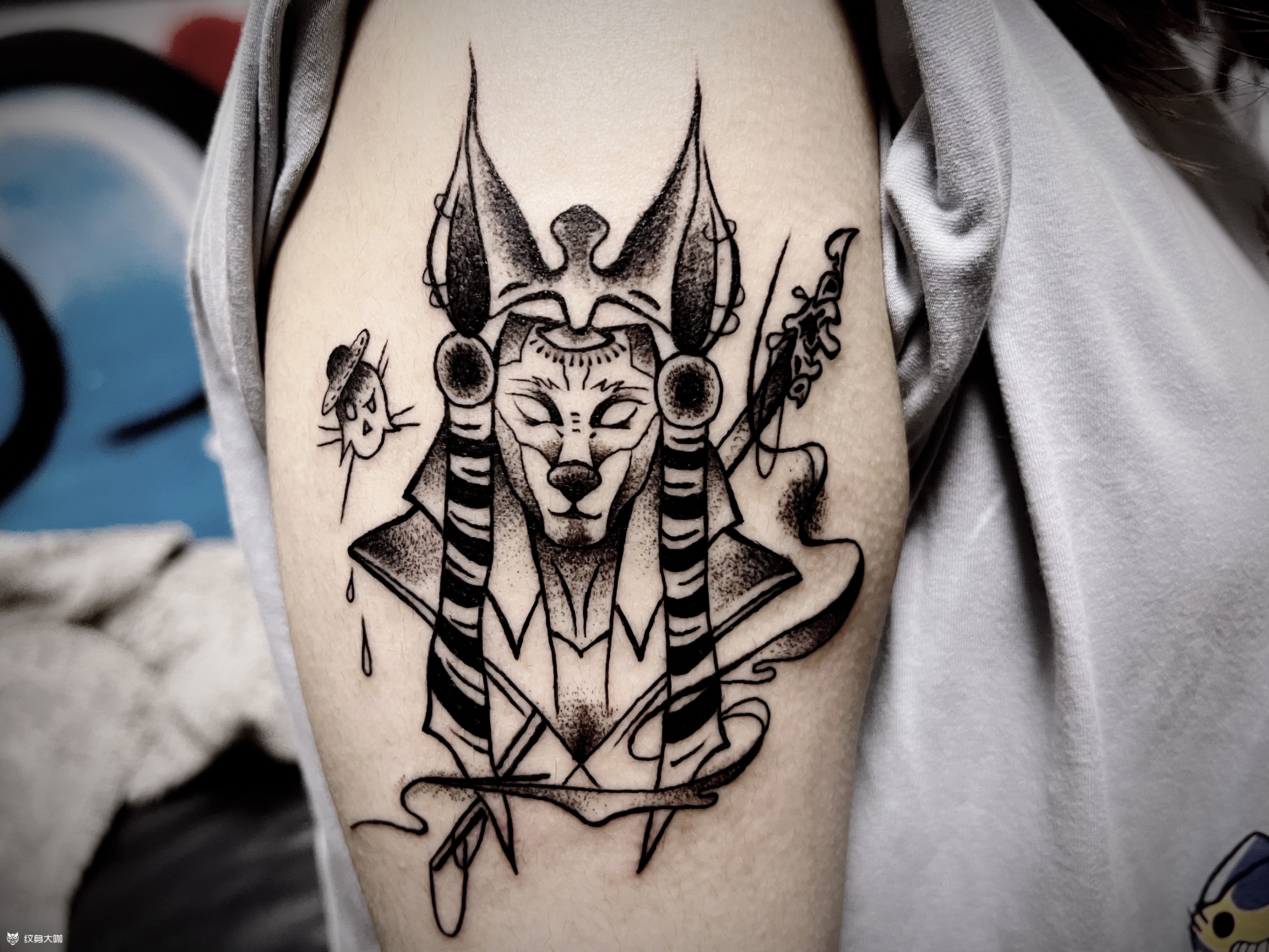 阿努比斯_纹身图案手稿图片_韩光标的纹身作品集
