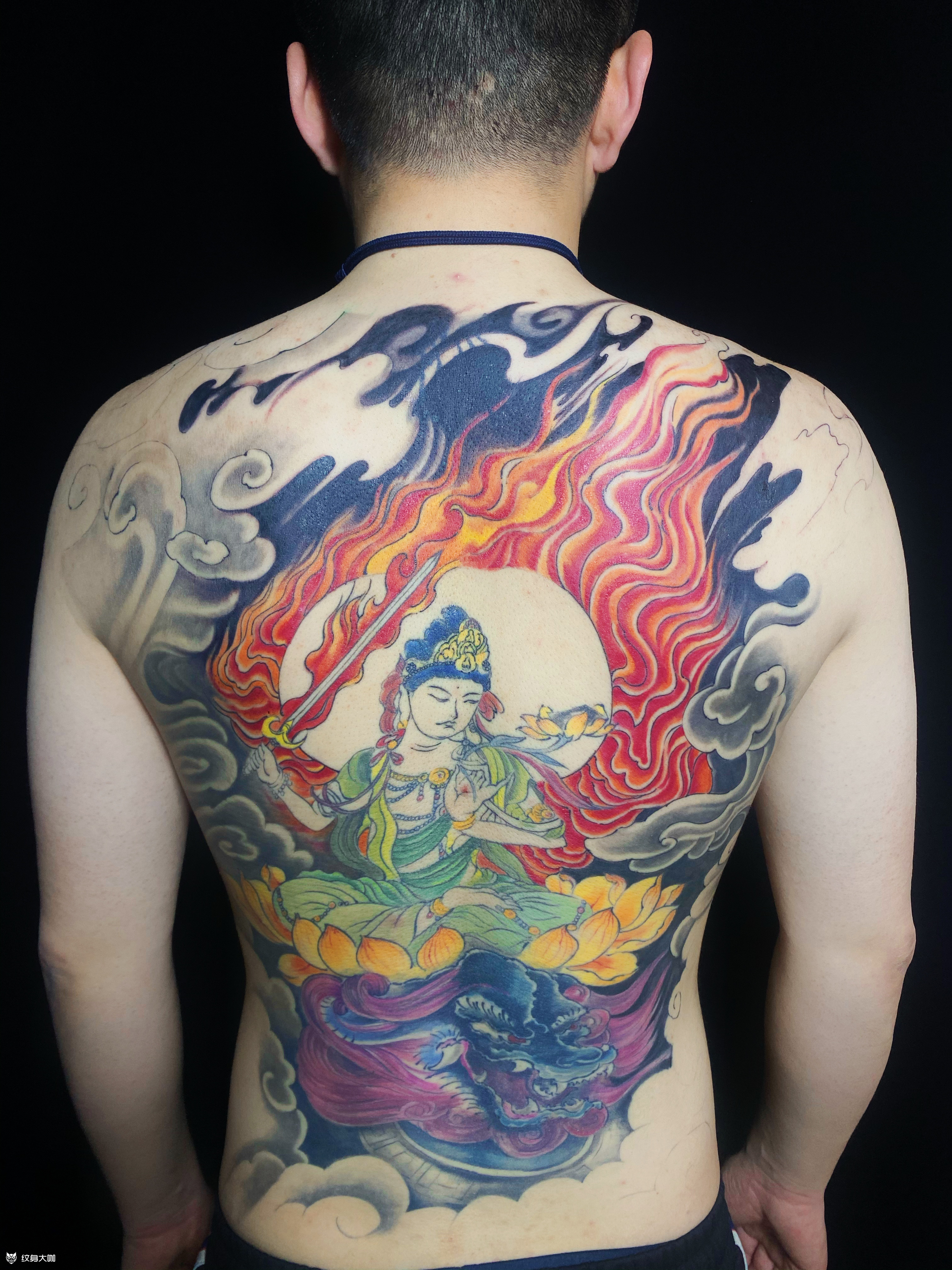 文殊菩萨_纹身图案手稿图片_pink pineapple的纹身作品集