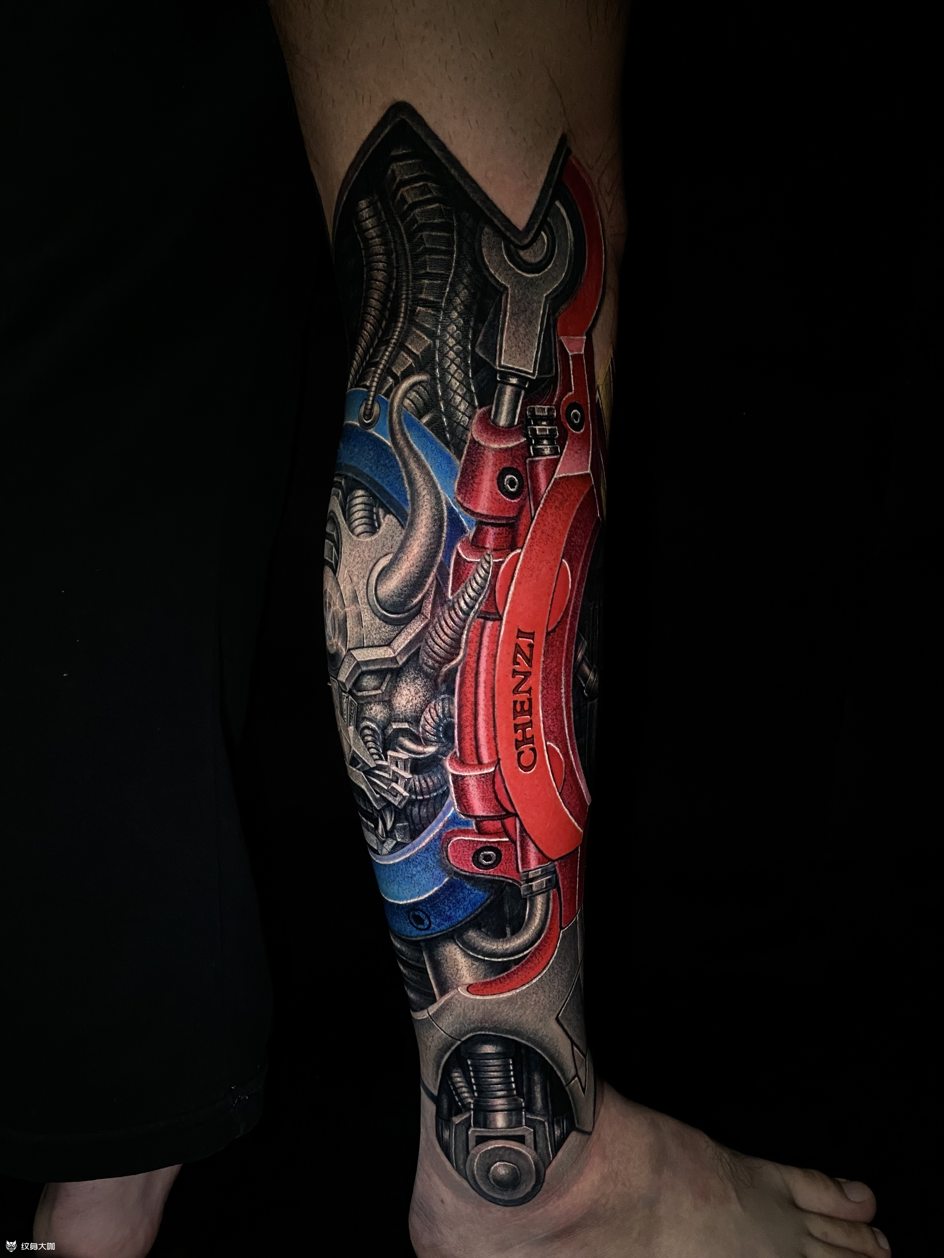机械腿-国魂未完成_纹身吧社区 - 纹身大咖
