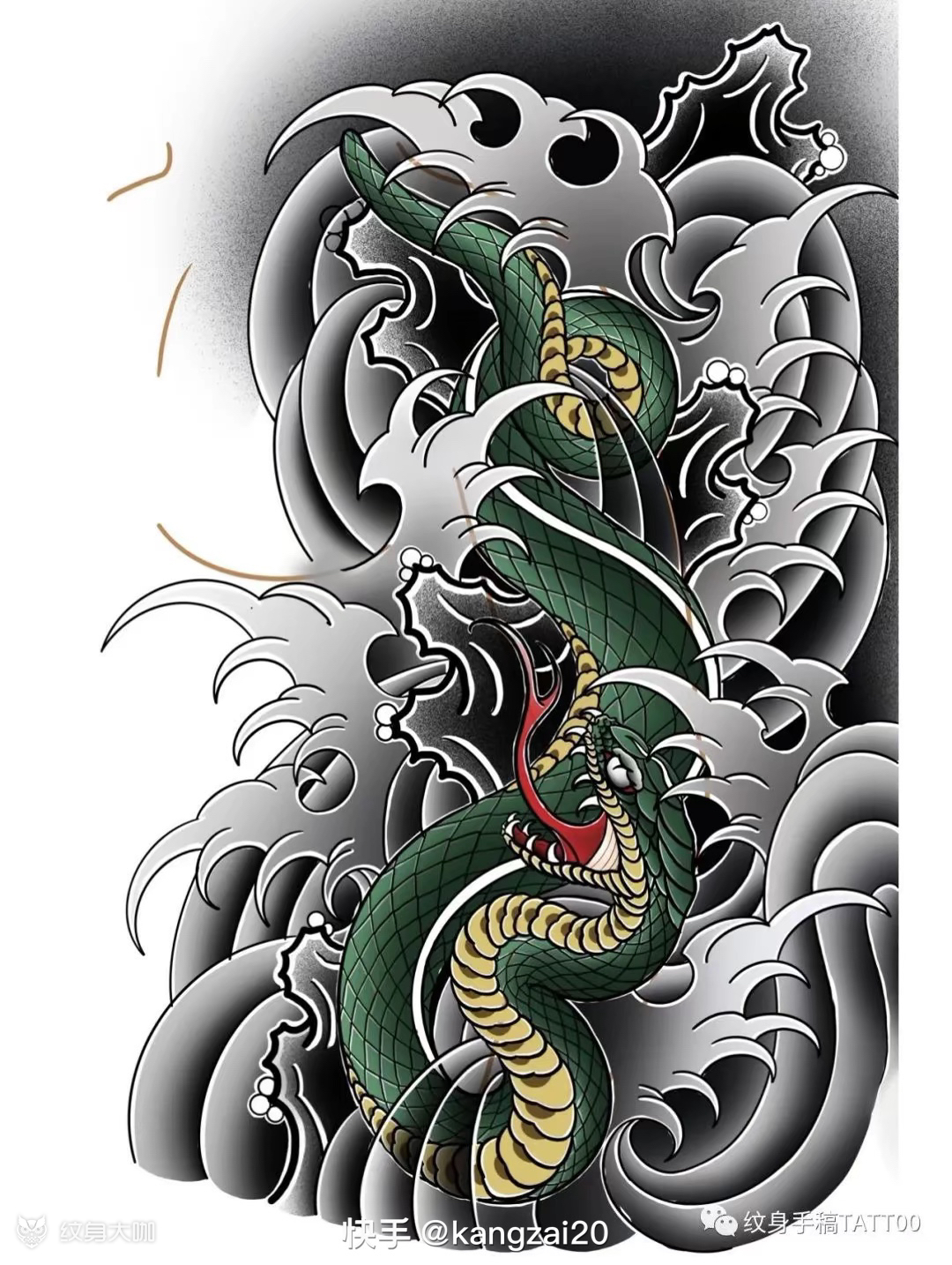 有没有漂亮霸气的花腿蛇图,跪求_纹身吧社区 - 纹身大咖