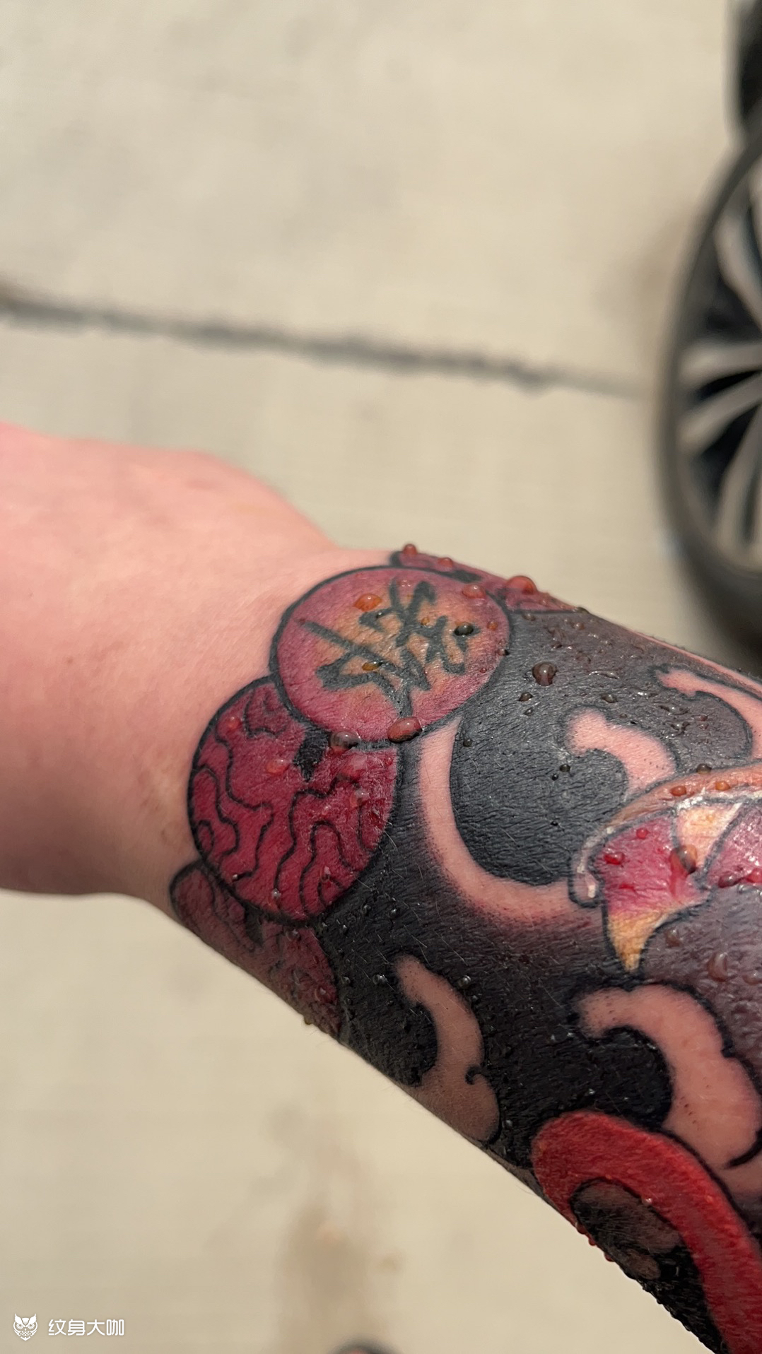 纹身第二天,肿胀冒脓,恢复之后_纹身吧社区 - 纹身大咖