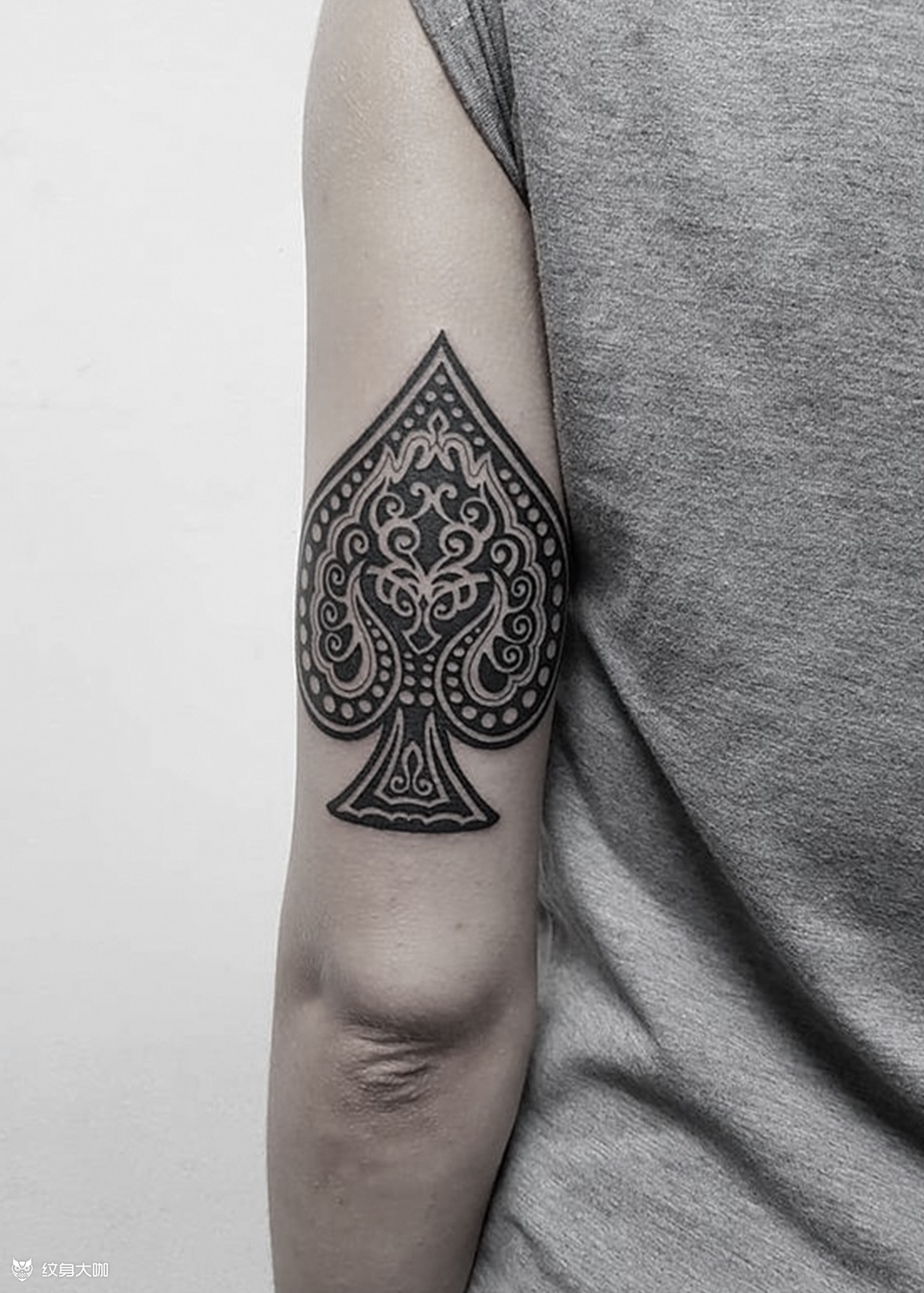 黑桃a_纹身图案手稿图片_水异的纹身作品集