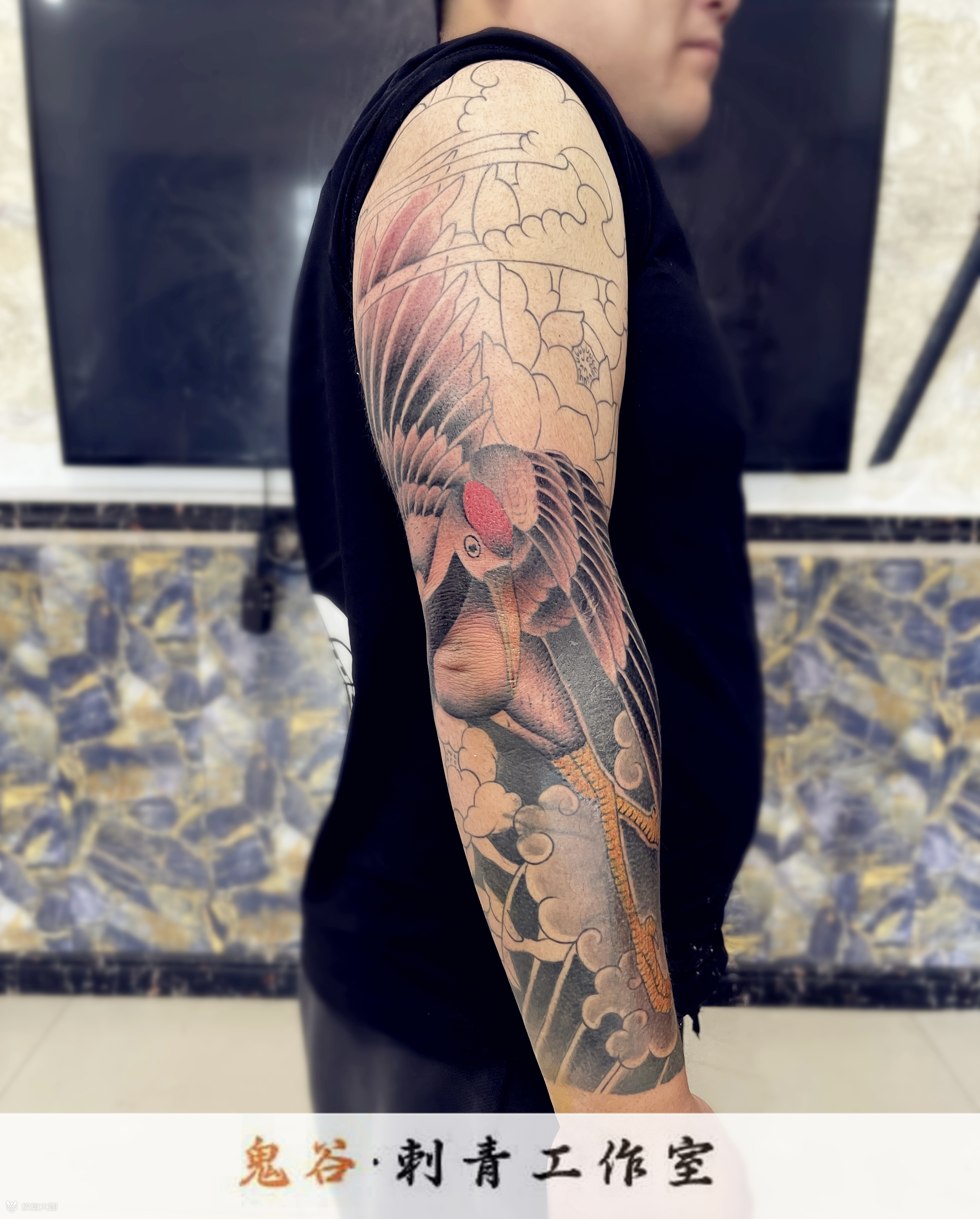 仙鹤花臂_纹身吧社区 - 纹身大咖