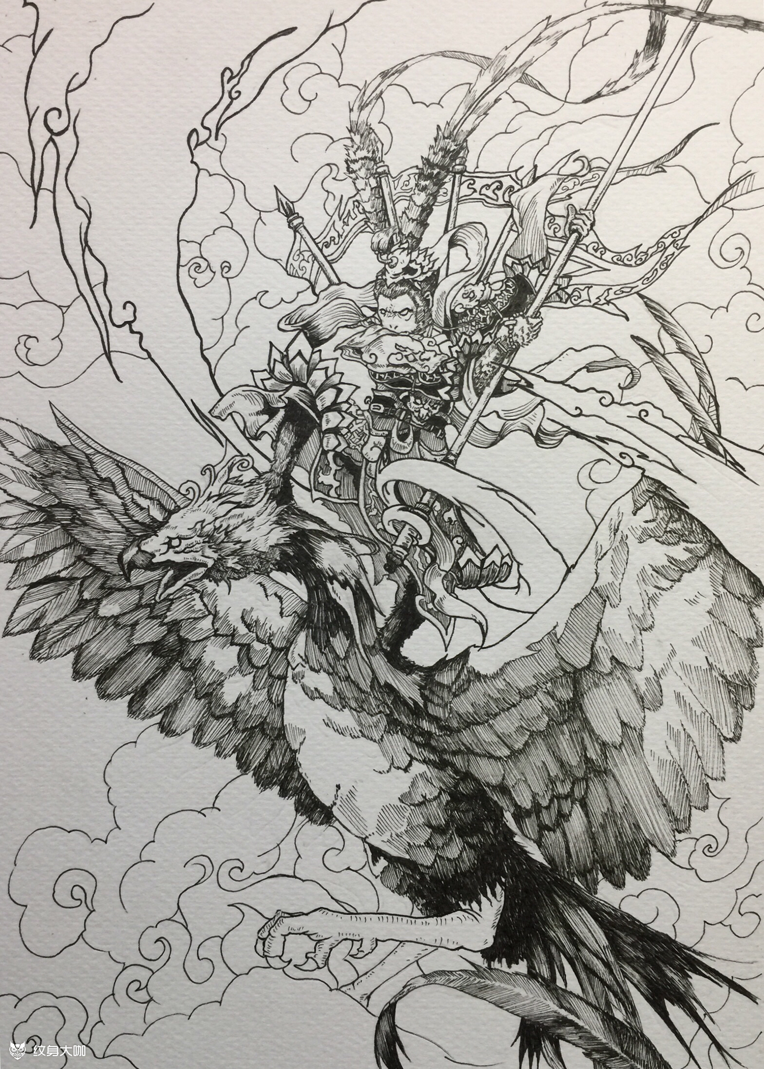 《齐天大圣》_纹身图案手稿图片_天津进墨人·何小怪的纹身作品集