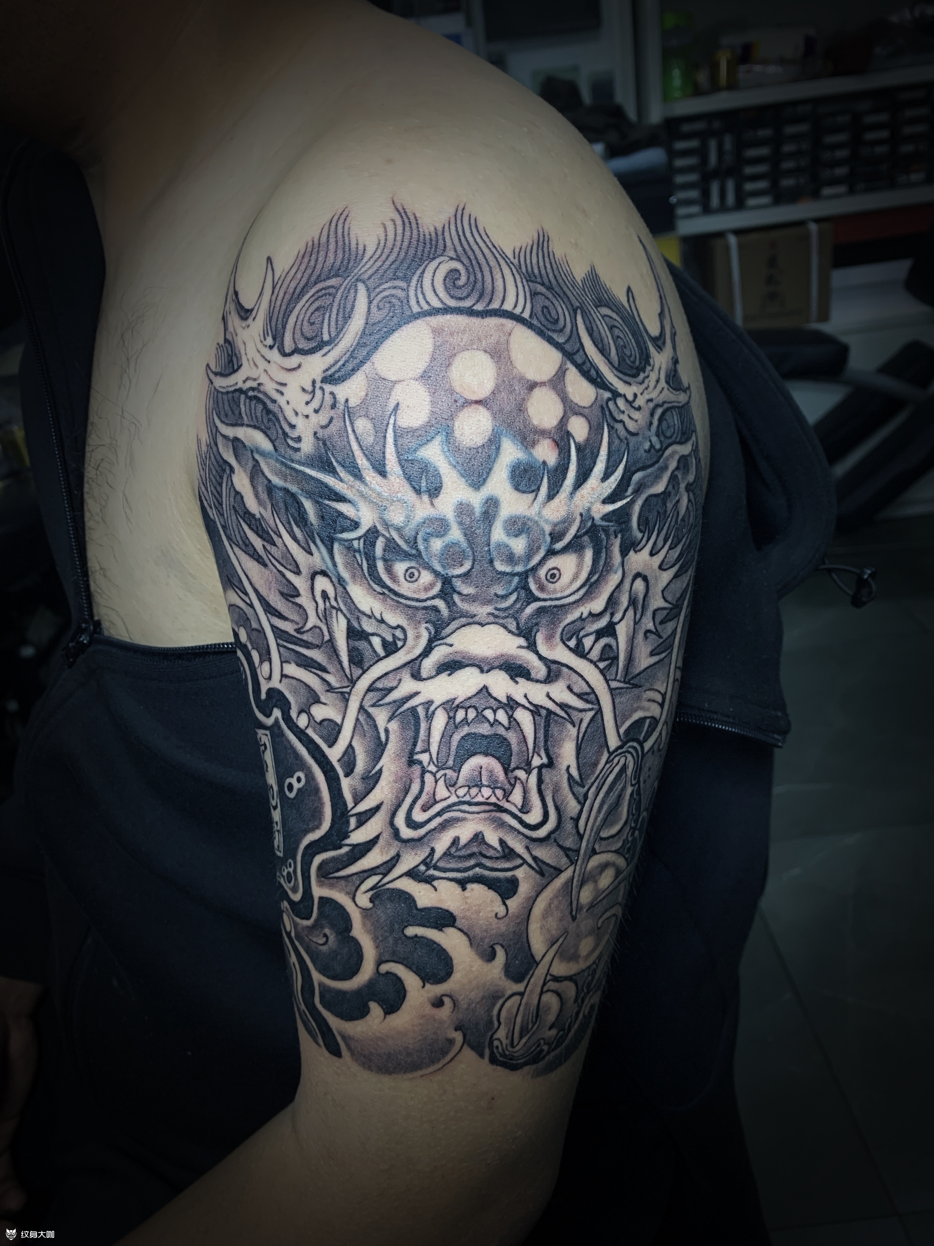 龙头_纹身图案手稿图片_陈晓东的纹身作品集