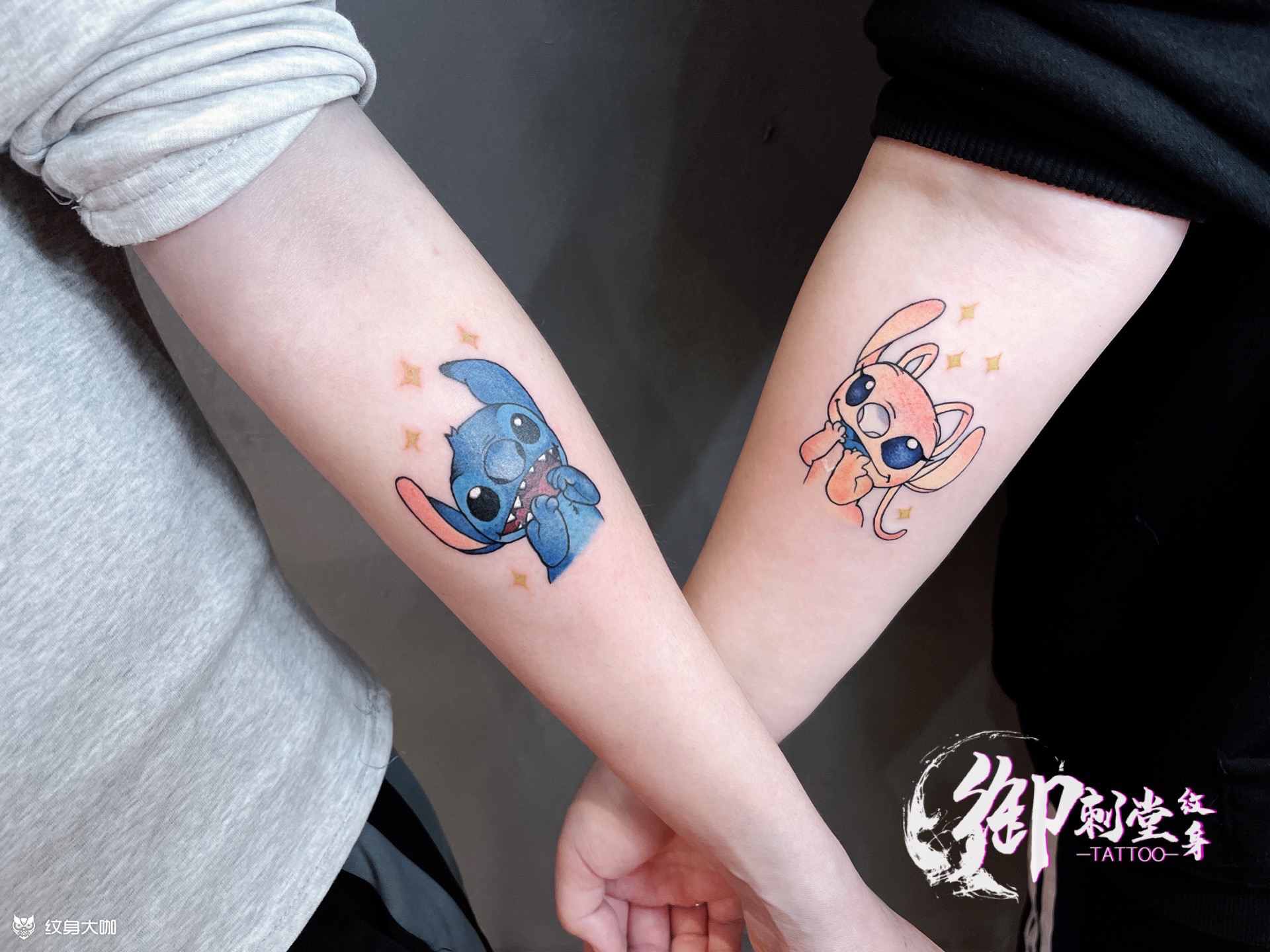 情侣史迪仔_纹身图案手稿图片_御刺堂·画迪的纹身作品集