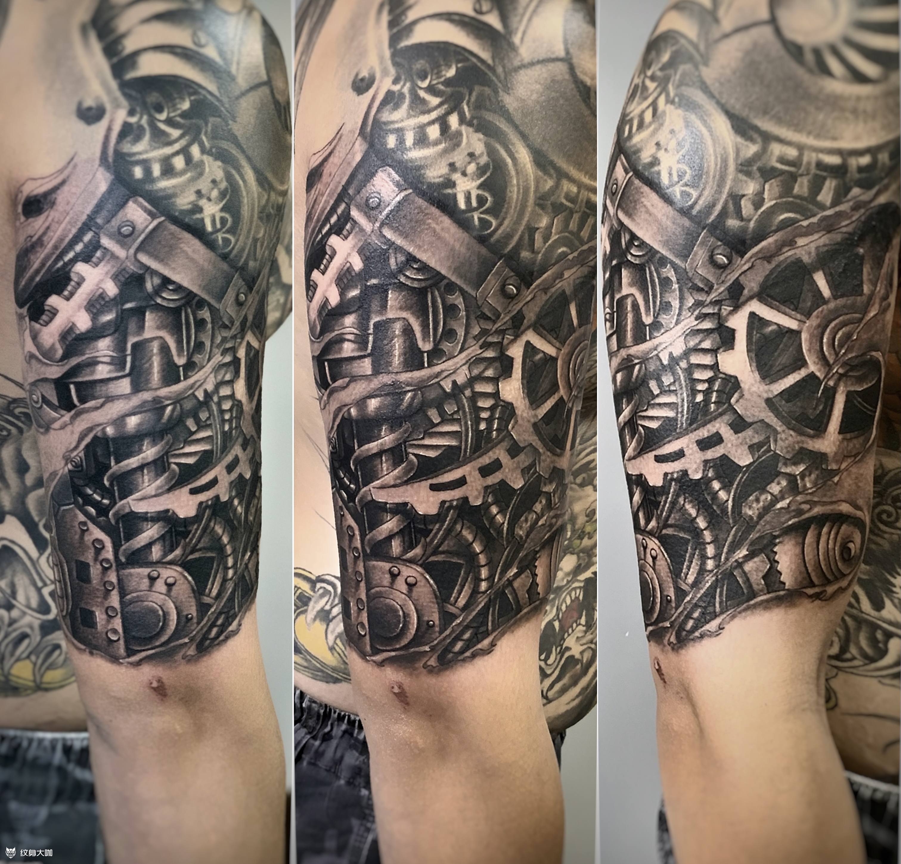 机械臂_纹身图案手稿图片_墨痕的纹身作品集