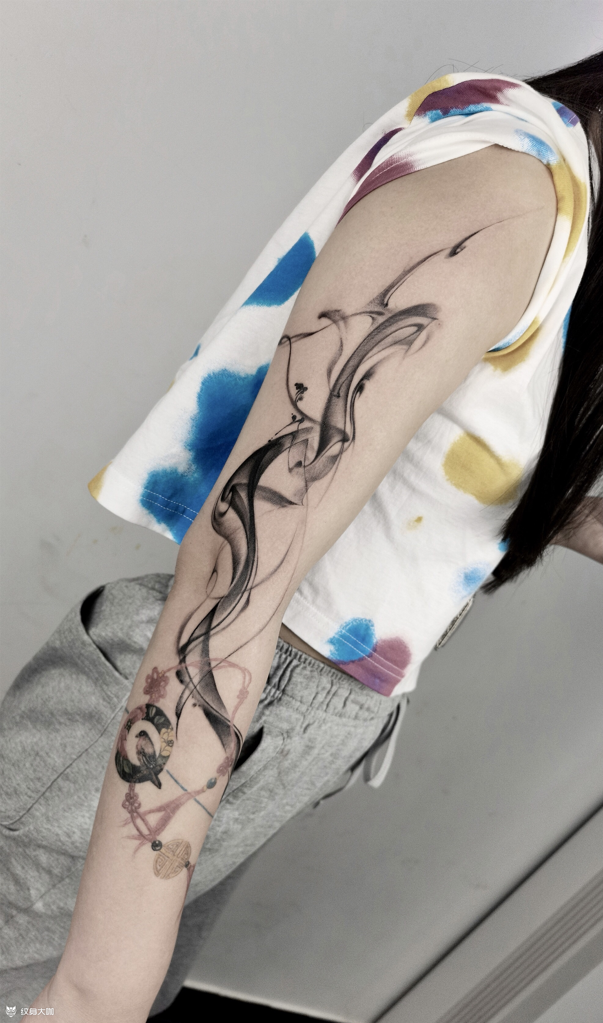 尘烟_纹身图案手稿图片_无上的纹身作品集