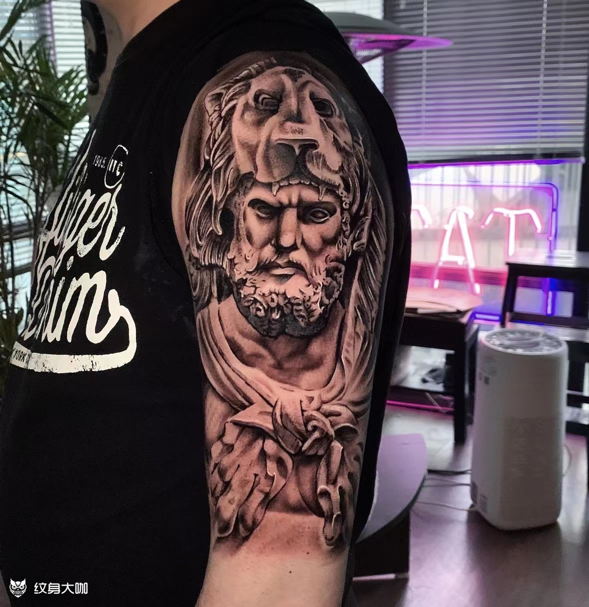 大力神heracles#_纹身图案手稿图片_lee的纹身作品集
